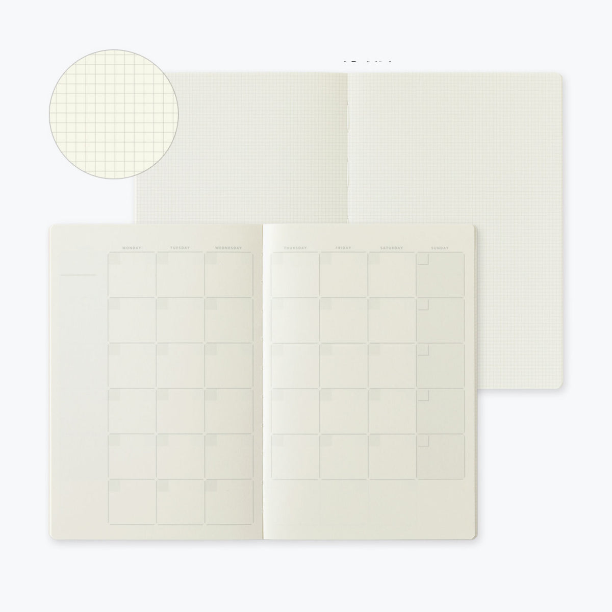 Midori - Notebook - Yuru Log - B6 - Free Diary Monthly - Beige