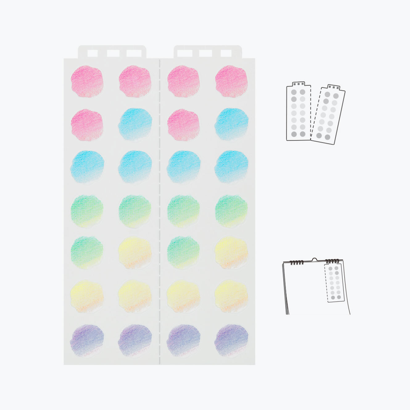 Midori - Planner Sticker - Calendar - Gradient Large <Outgoing>