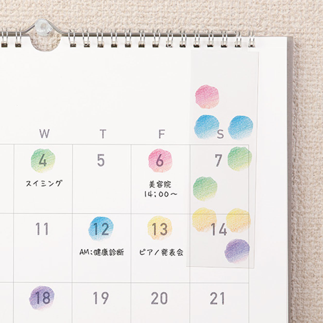 Midori - Planner Sticker - Calendar - Cats Large <Outgoing>