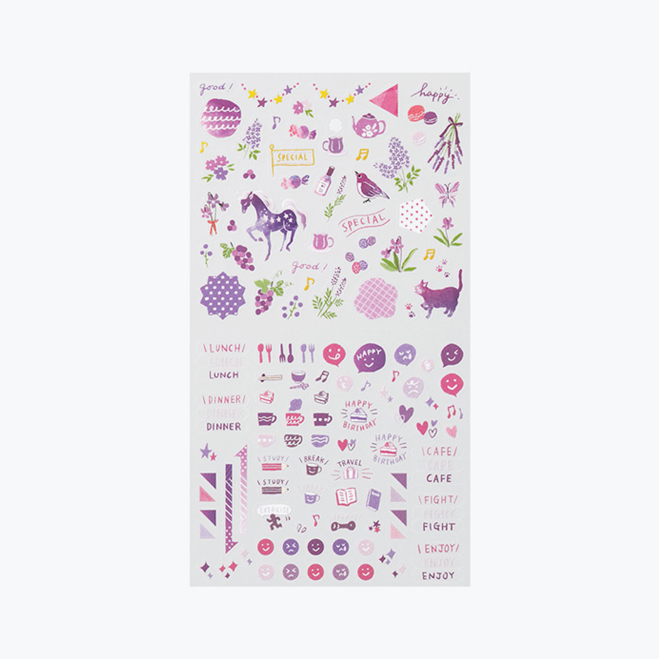 Midori - Planner Sticker - Seal Collection - Purple <Outgoing>