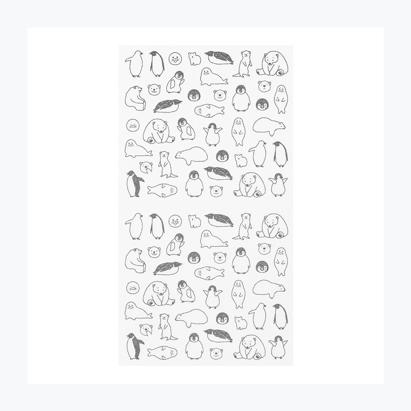 Midori - Planner Sticker - Seal Collection - Sea Animals Sketch