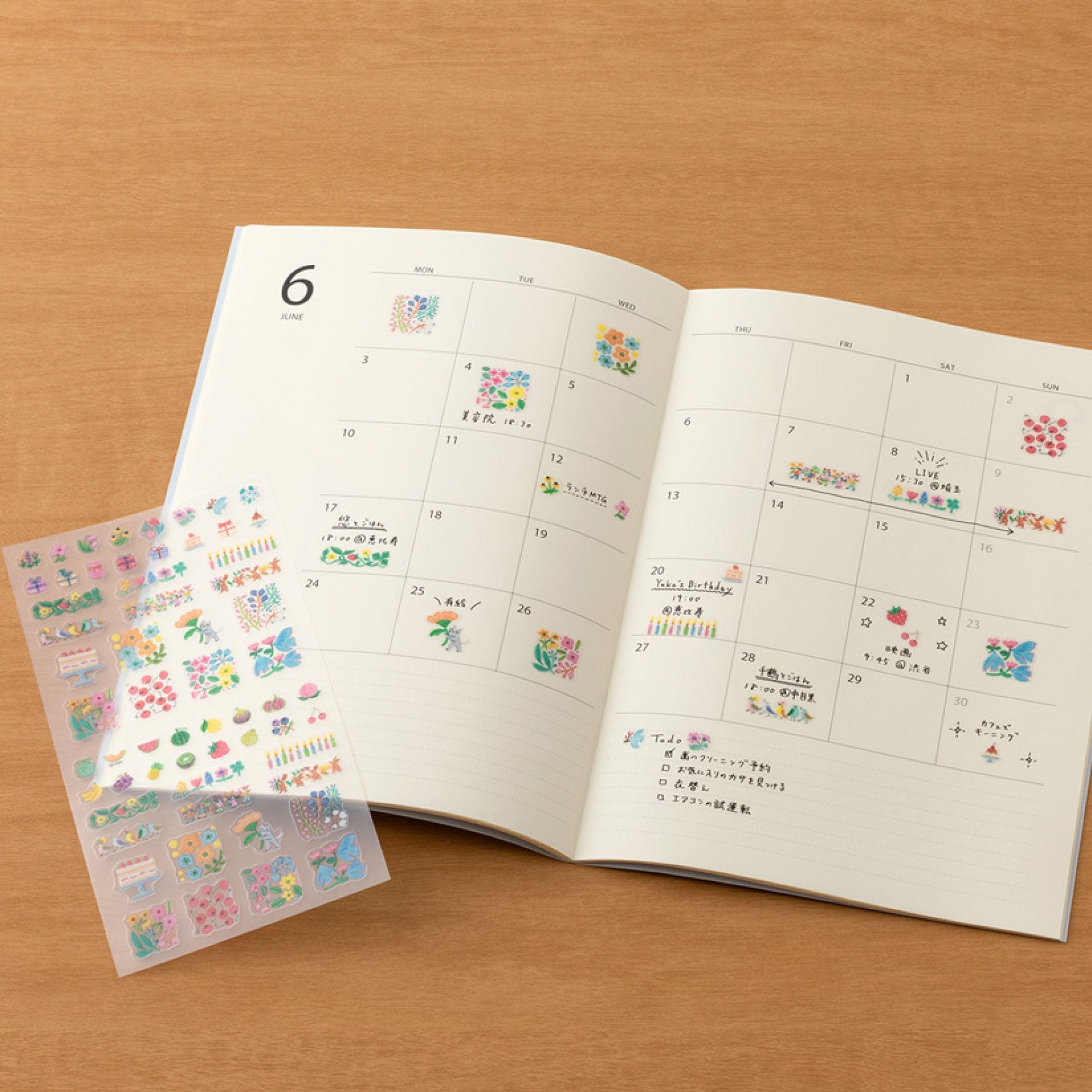 Midori - Planner Sticker - Sticker Collection - Flower