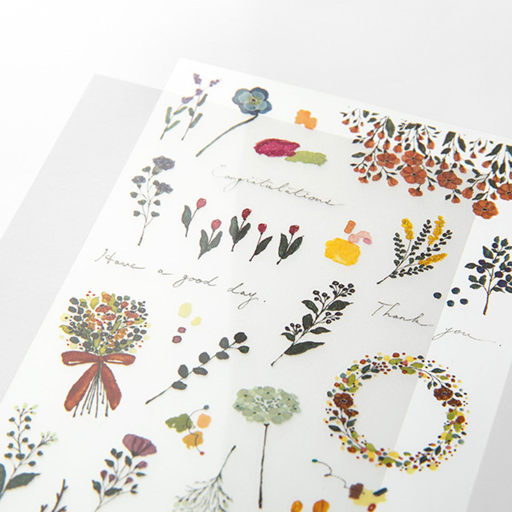 Midori - Sticker Seal - Transfer - Floral