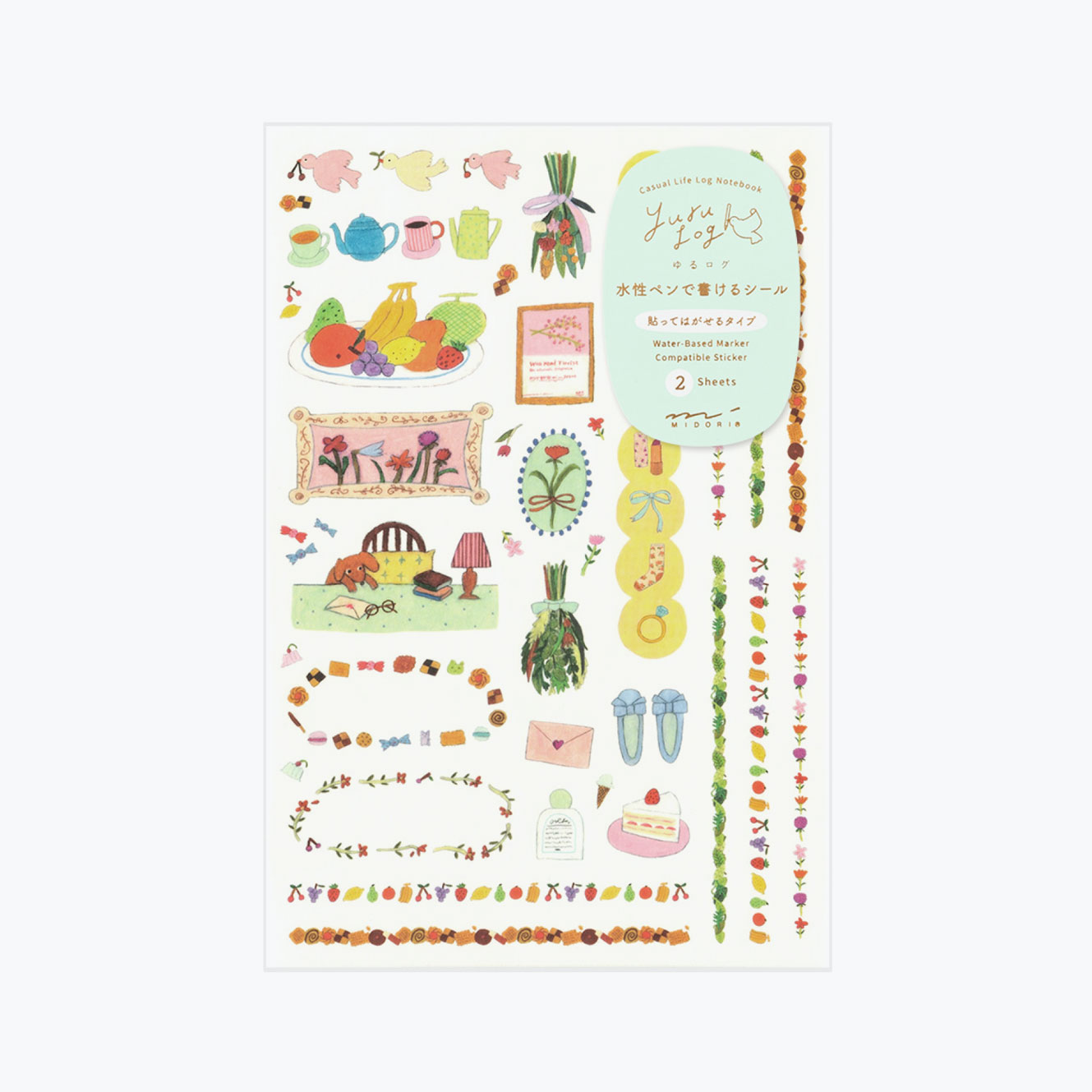 Midori - Planner Sticker - Yuru Log - My Life (2 Sheets)