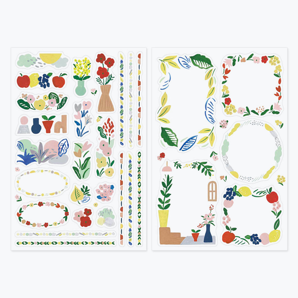 Midori - Planner Sticker - Yuru Log - Textile (2 Sheets)