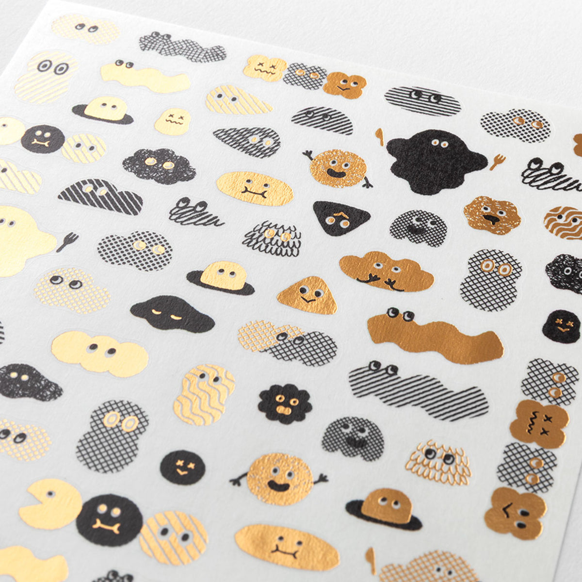 Midori - Planner Sticker - Yuru Log - Camouflage Mini Monster (1 Sheet)