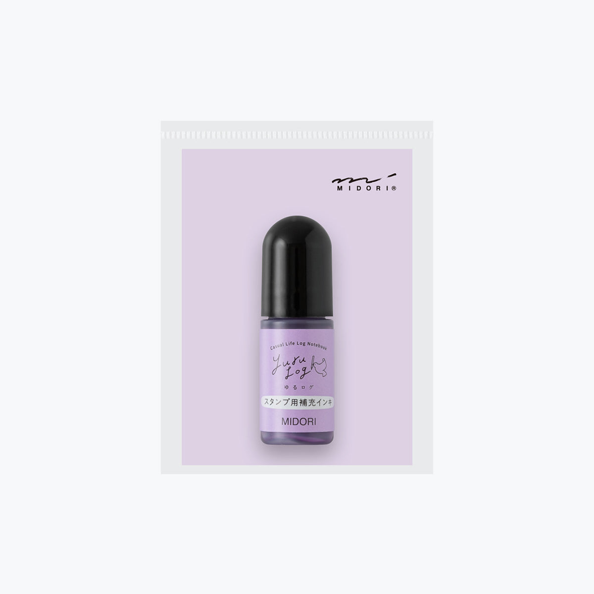 Midori Yuru Log purple stamp refill