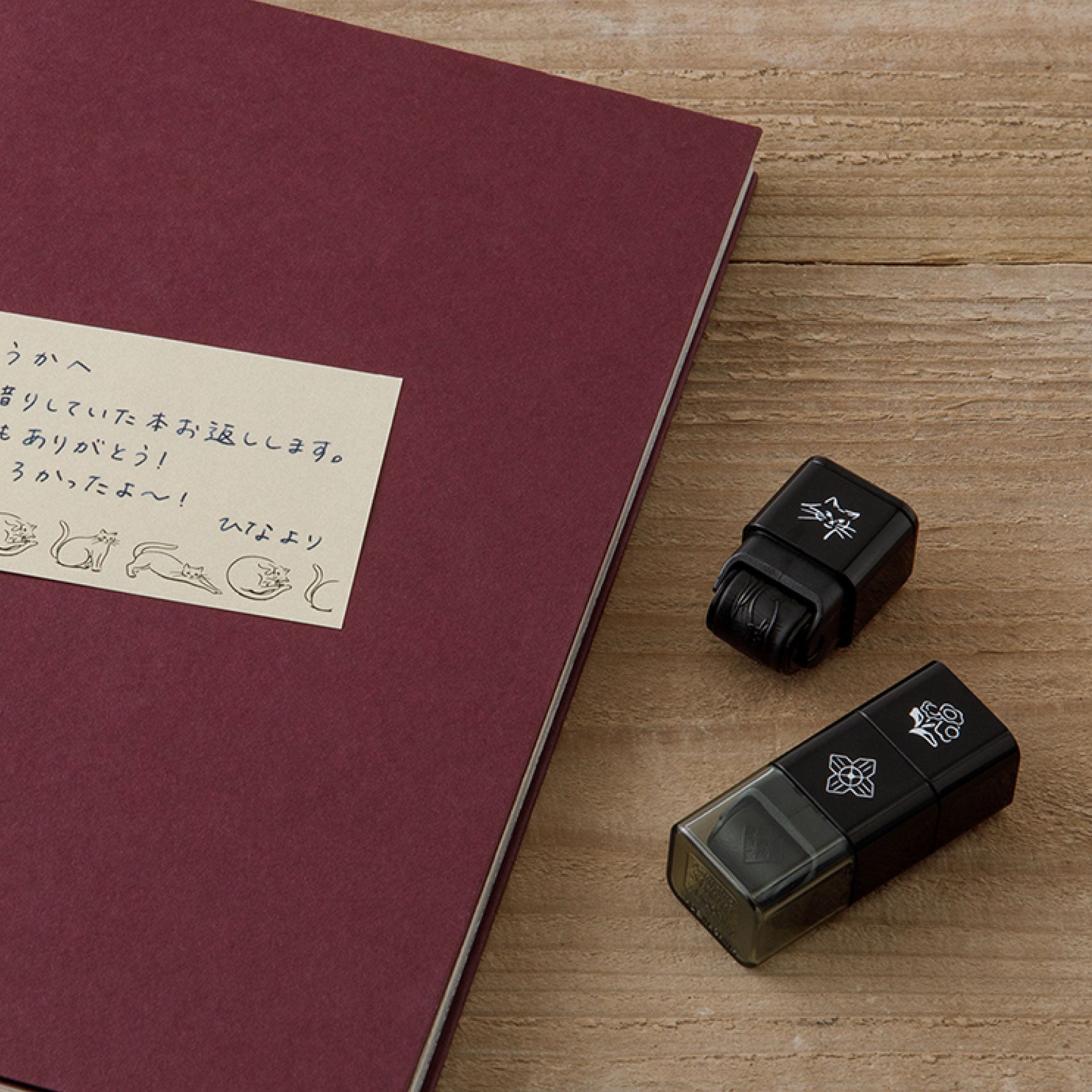 Midori - Stamp - Roller - Cat Landscape