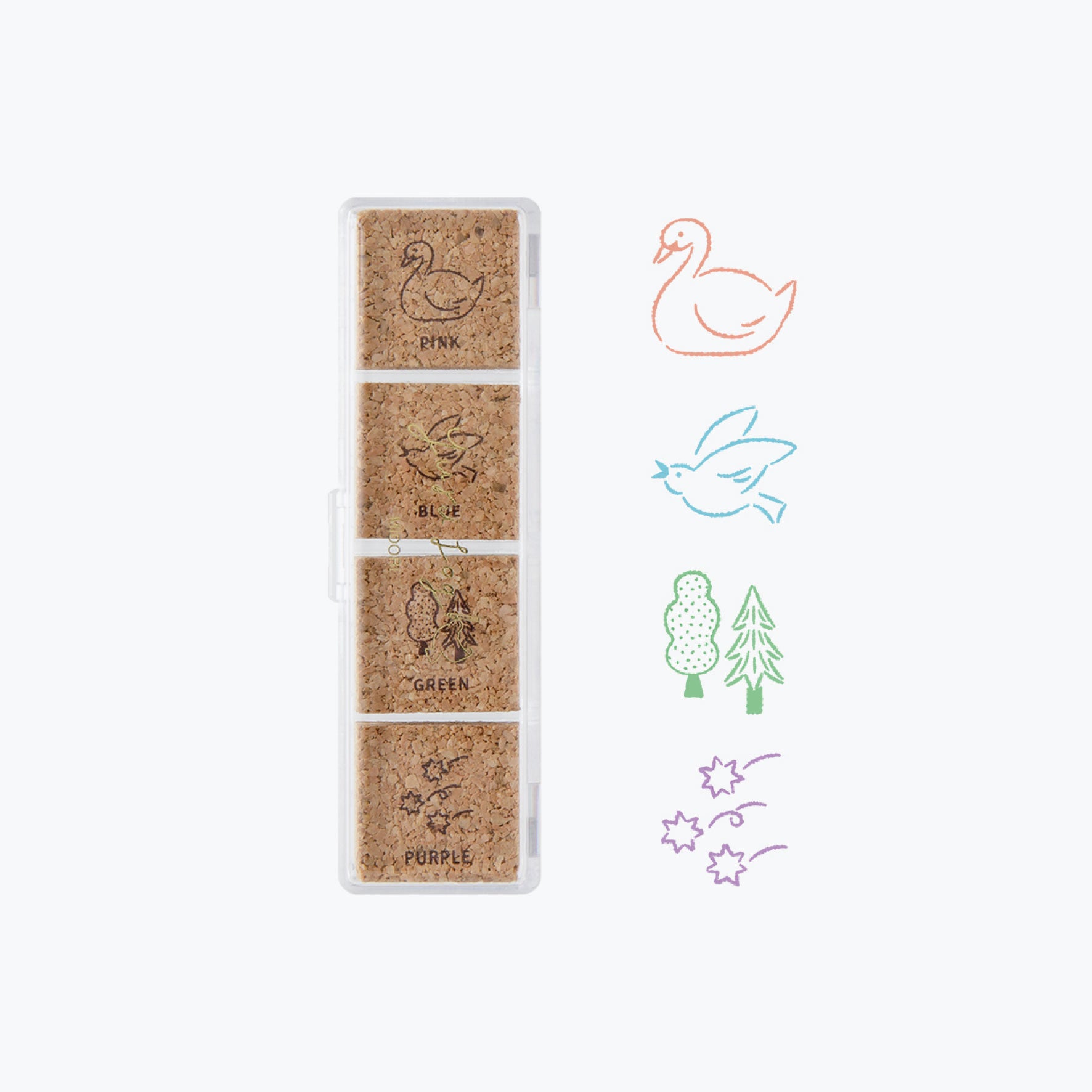 Midori - Stamp - Yuru Log - Pre-Inked - Forest
