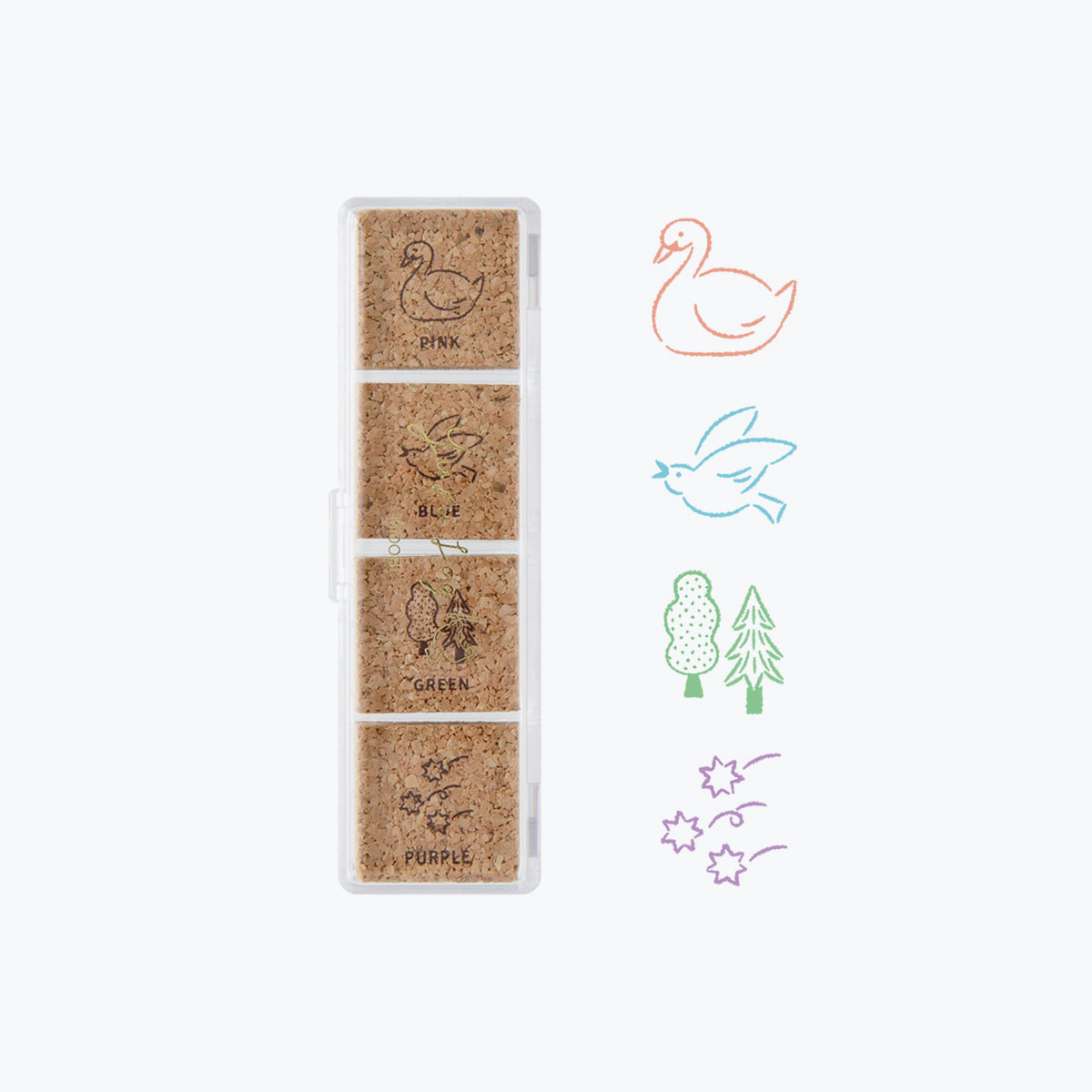 Midori - Stamp - Yuru Log - Pre-Inked - Forest