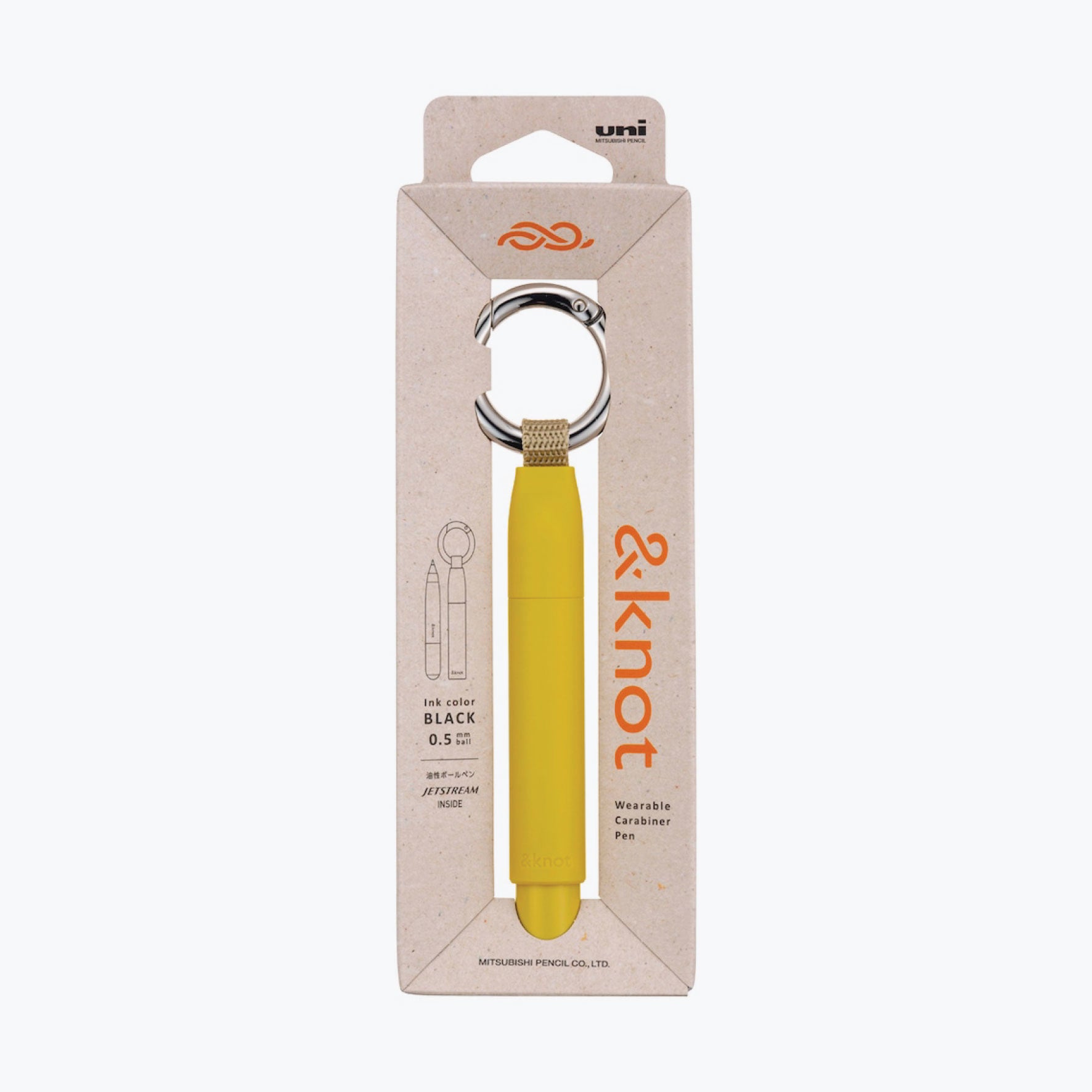 Mitsubishi Uni - Ballpoint Pen - &Knot - Ginger Yellow