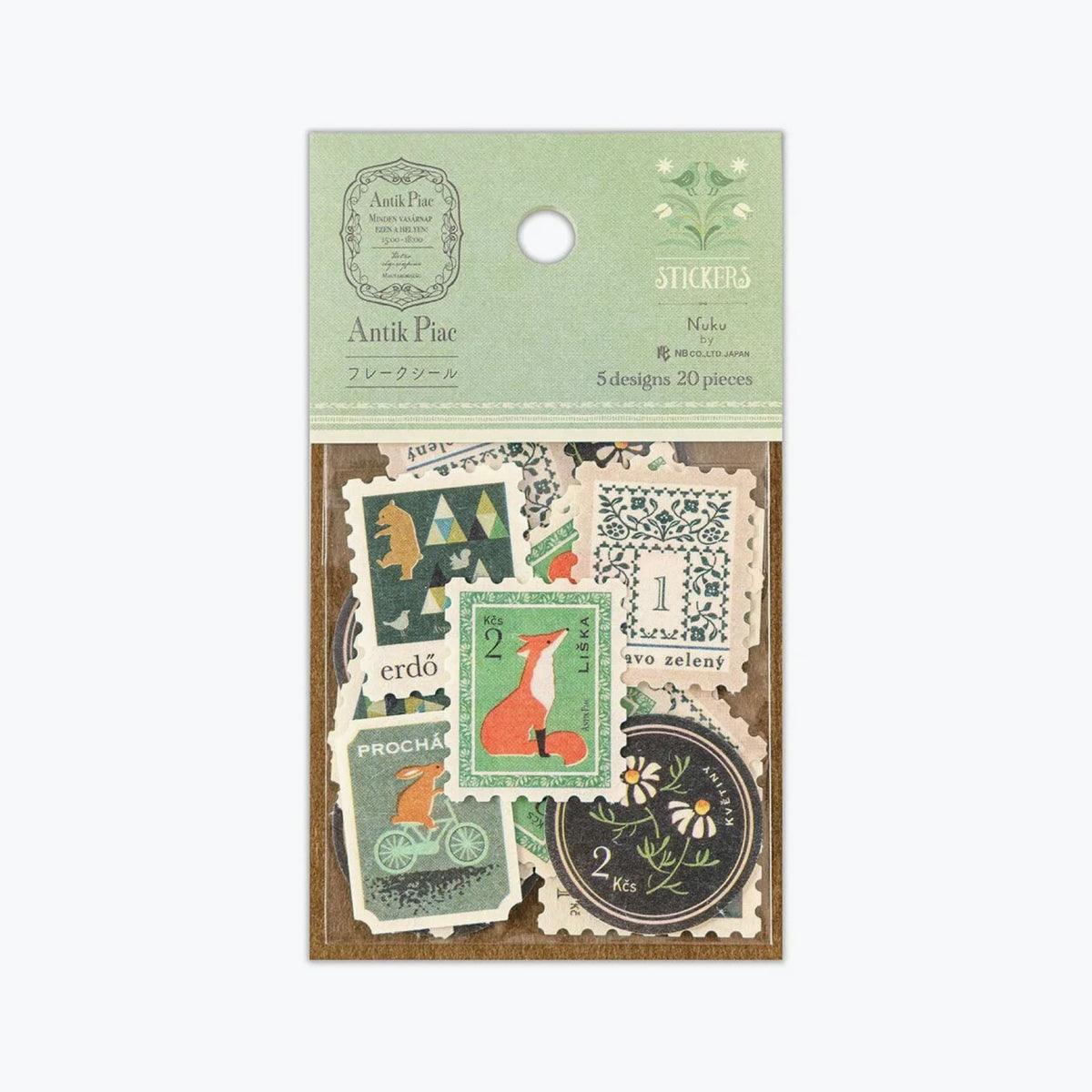 NB Japan - Planner Sticker - Flake Seal - Antik Piac - Green