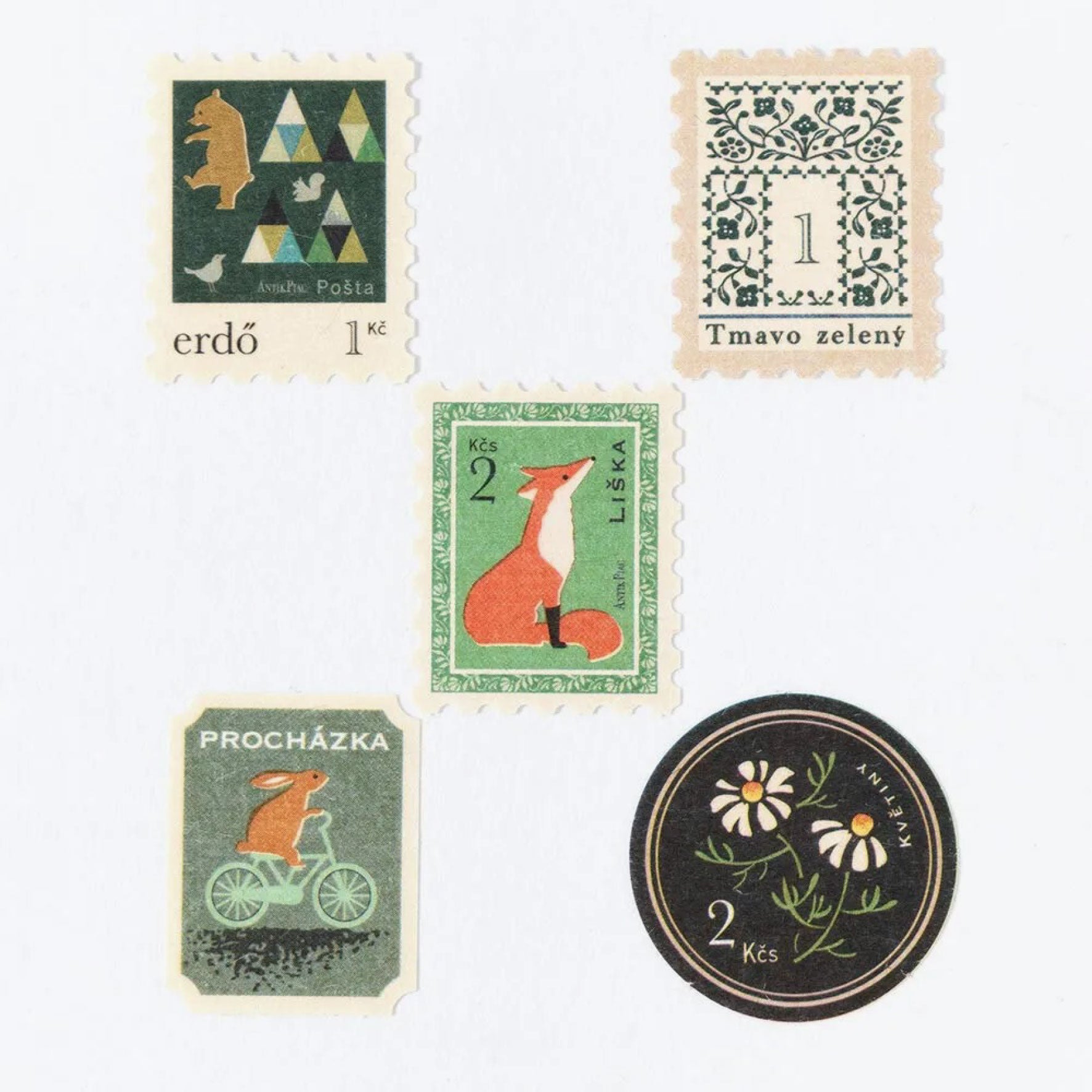 NB Japan - Planner Sticker - Flake Seal - Antik Piac - Green