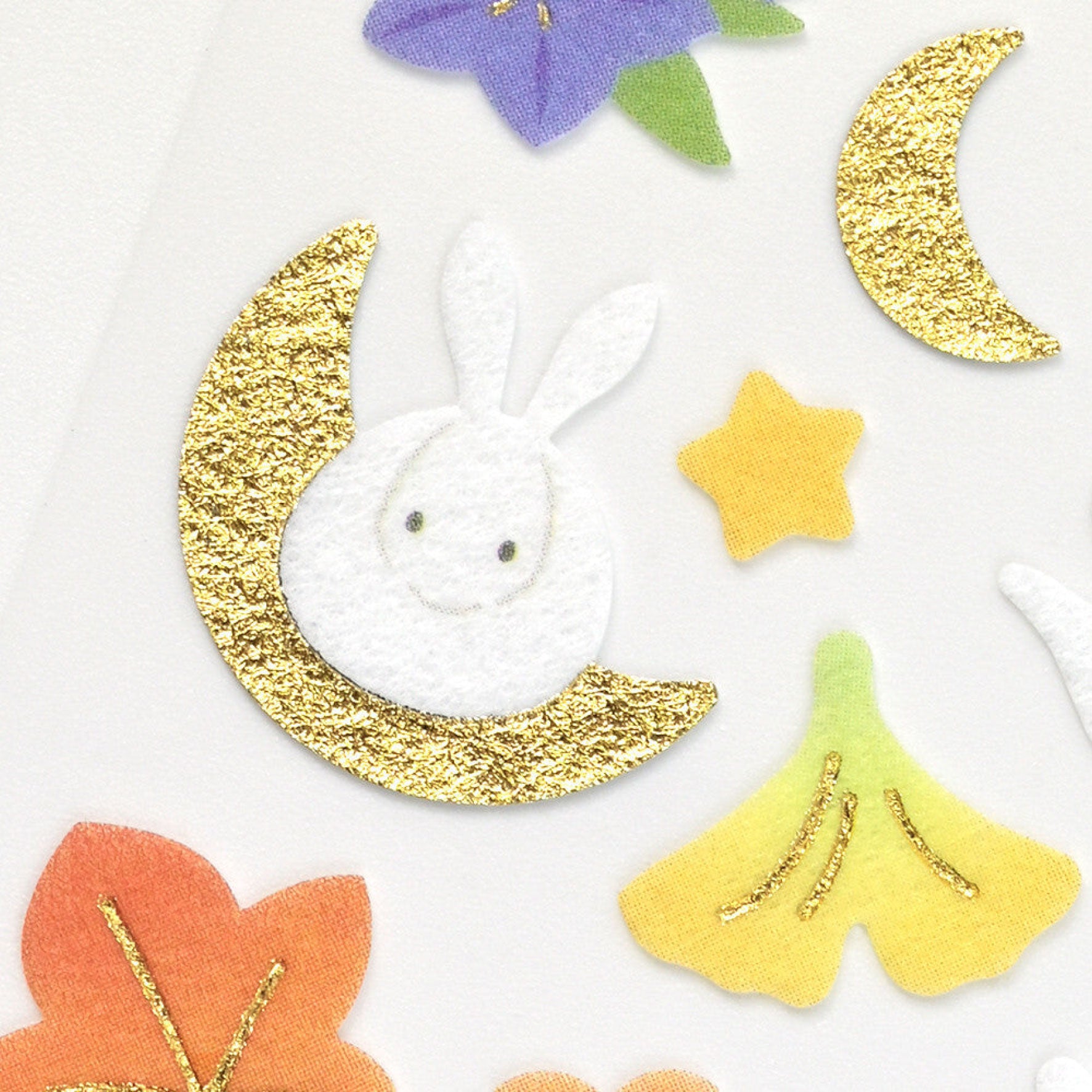 NB Japan - Planner Sticker - Gold Foil - Autumn Rabbits