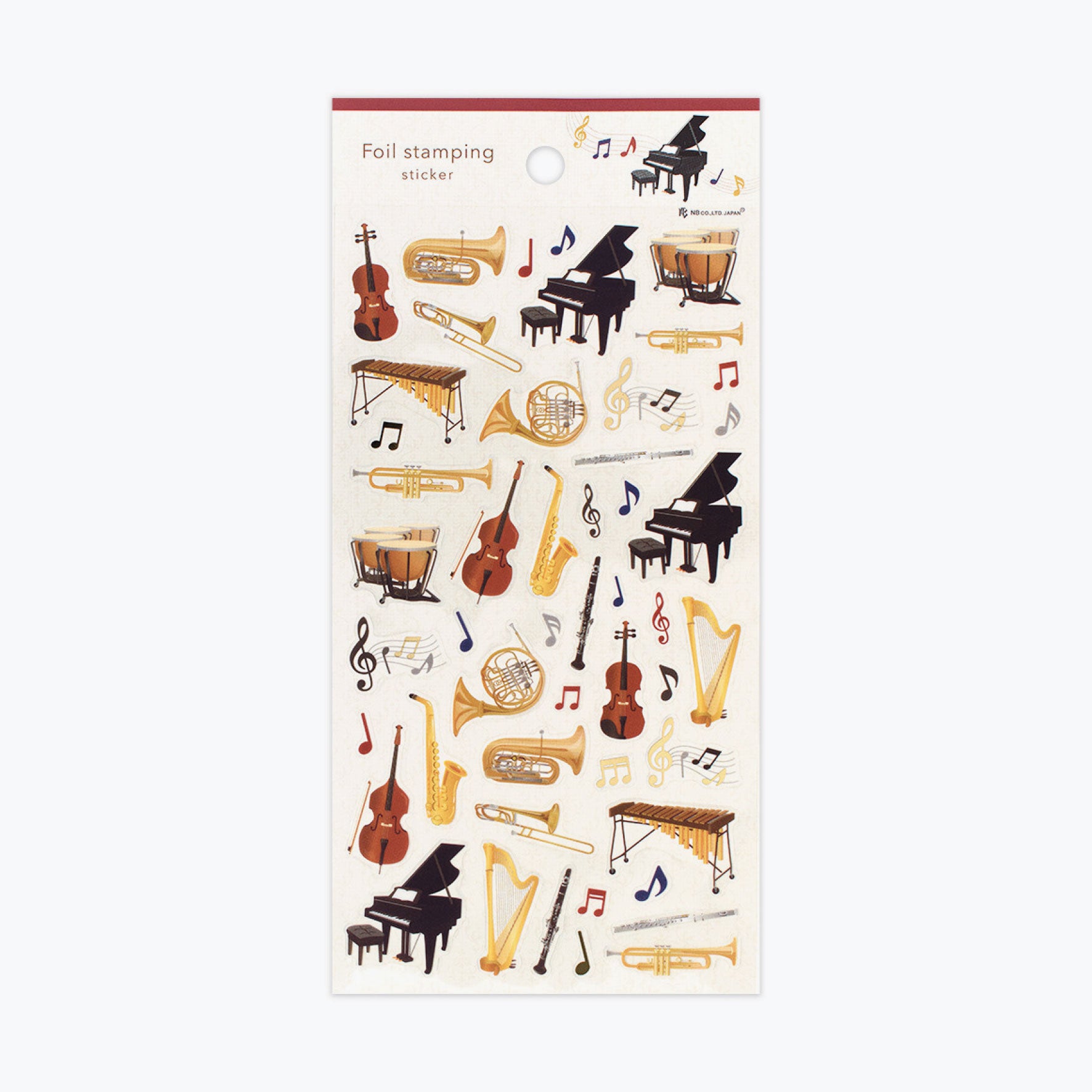 NB Japan - Planner Sticker - Gold Foil - Musical Instrument