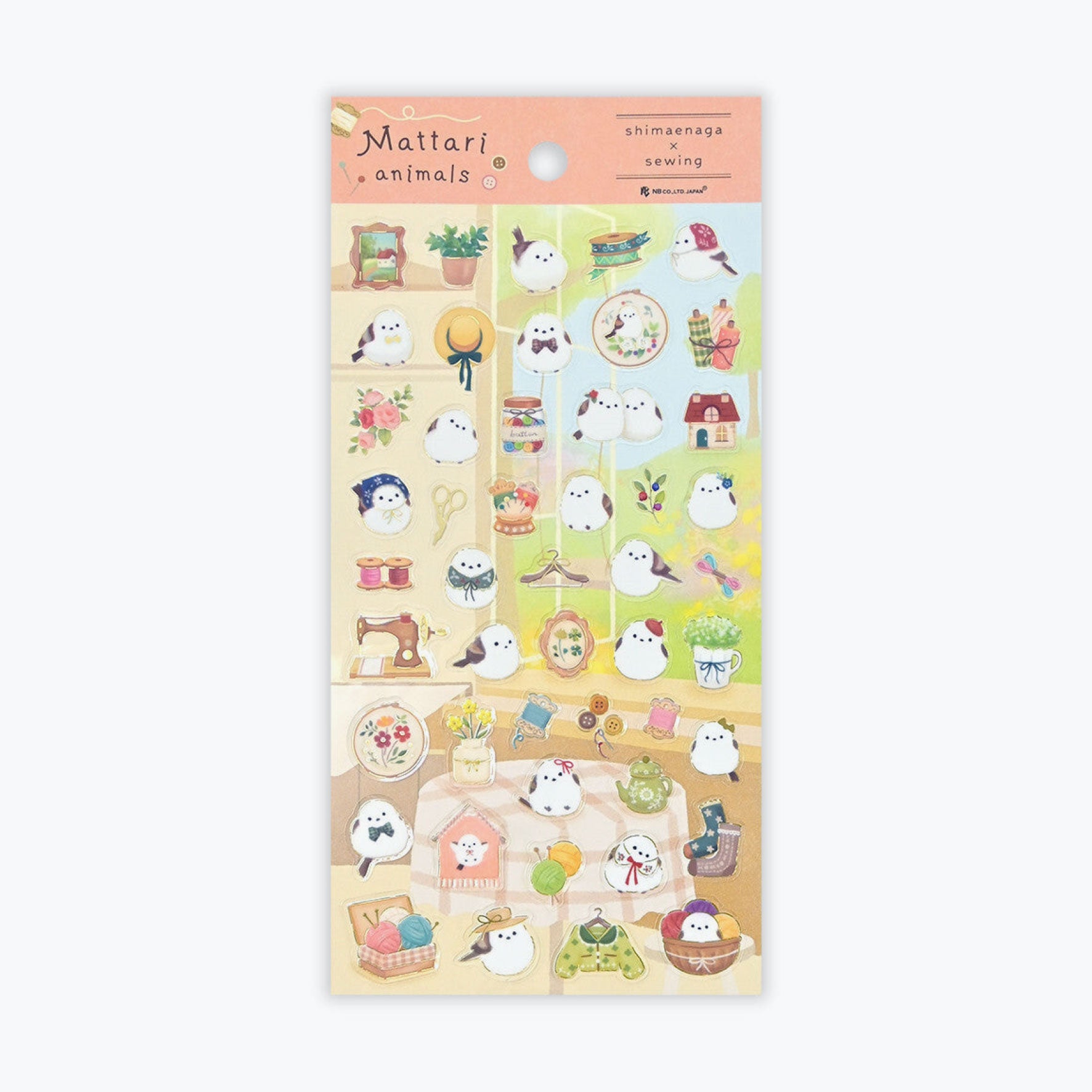 NB Japan - Planner Sticker - Mattari Animals Relaxing - Shimaenaga x Sewing