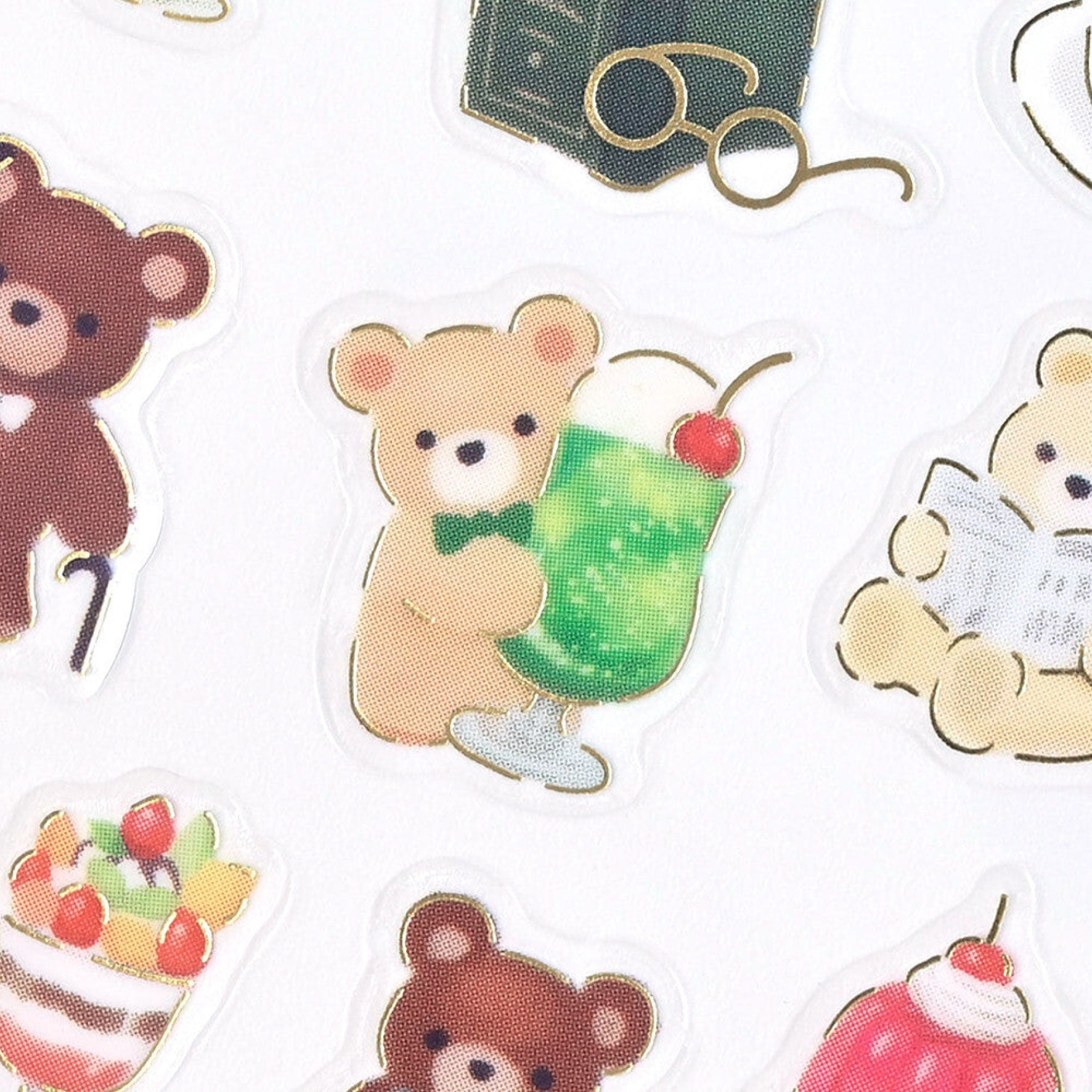 NB Japan - Planner Sticker - Mattari Animals Relaxing - Bear x Coffee Shop