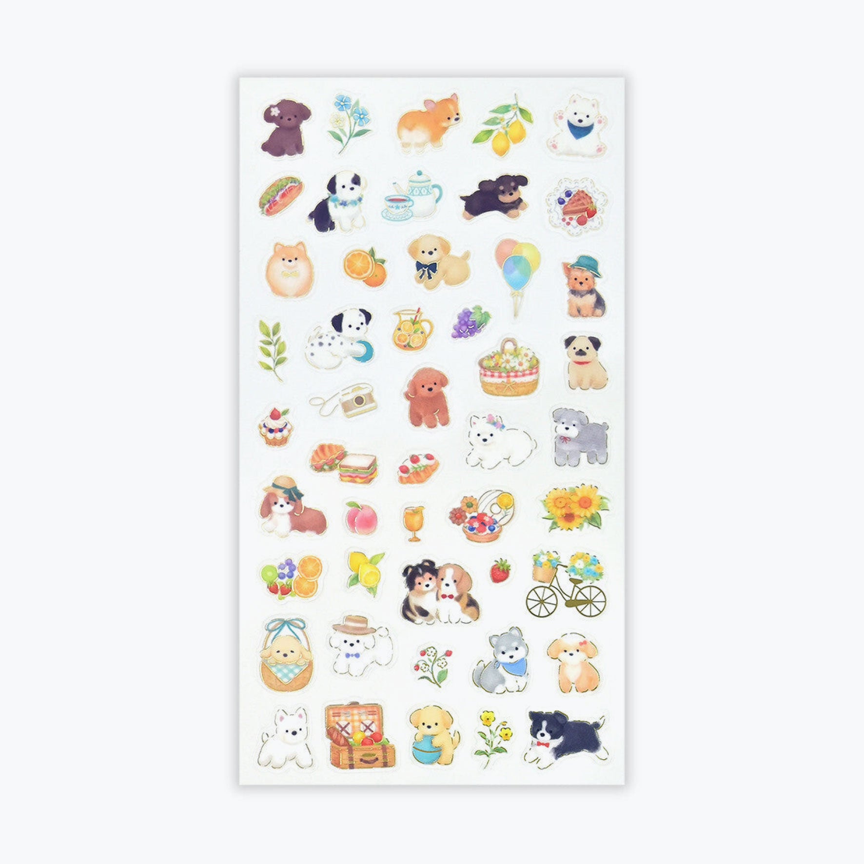 NB Japan - Planner Sticker - Mattari Animals Relaxing - Dog x Picnic