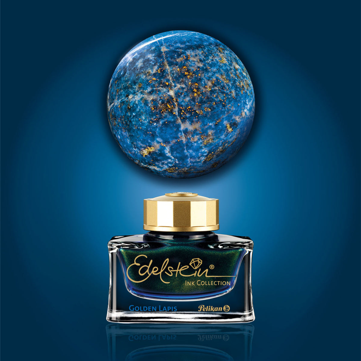 Pelikan - Fountain Pen Ink - Edelstein - Golden Lapis - Ink of the Year 2024