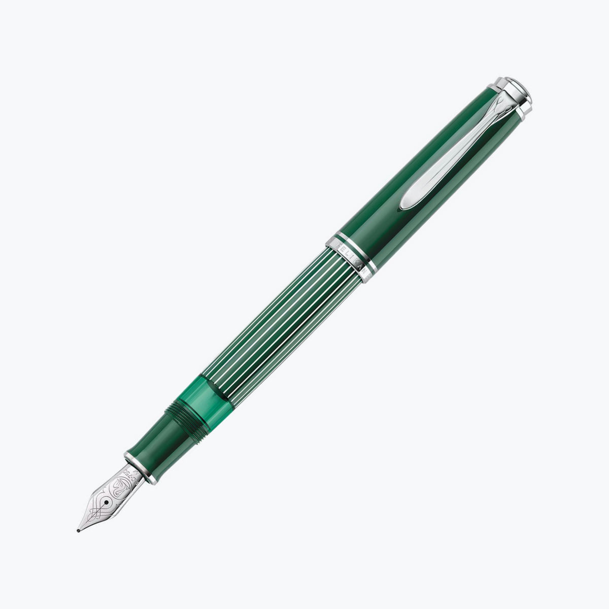 Pelikan - Fountain Pen - Souverän M815 - Metal Striped Green