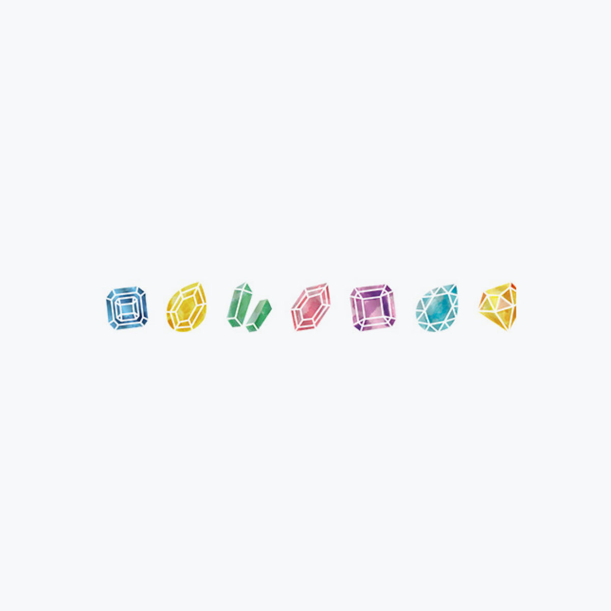 Plus - Washi Tape - Deco Rush - Kirari - 10mm - Jewels