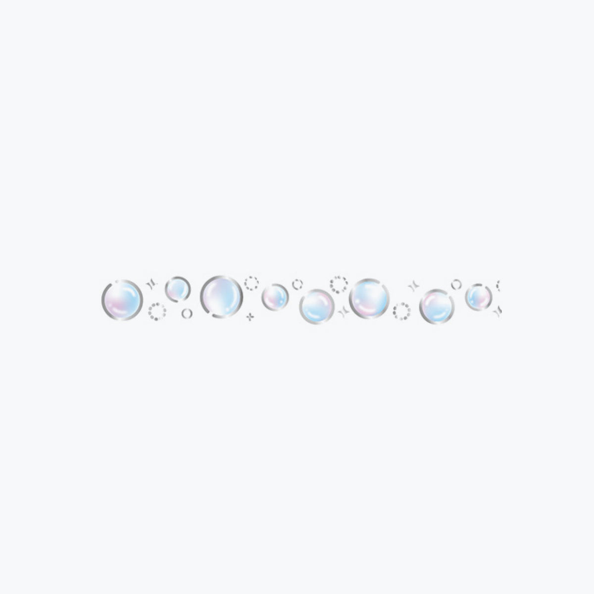 Plus - Washi Tape - Deco Rush - Kirari - 10mm - Bubbles