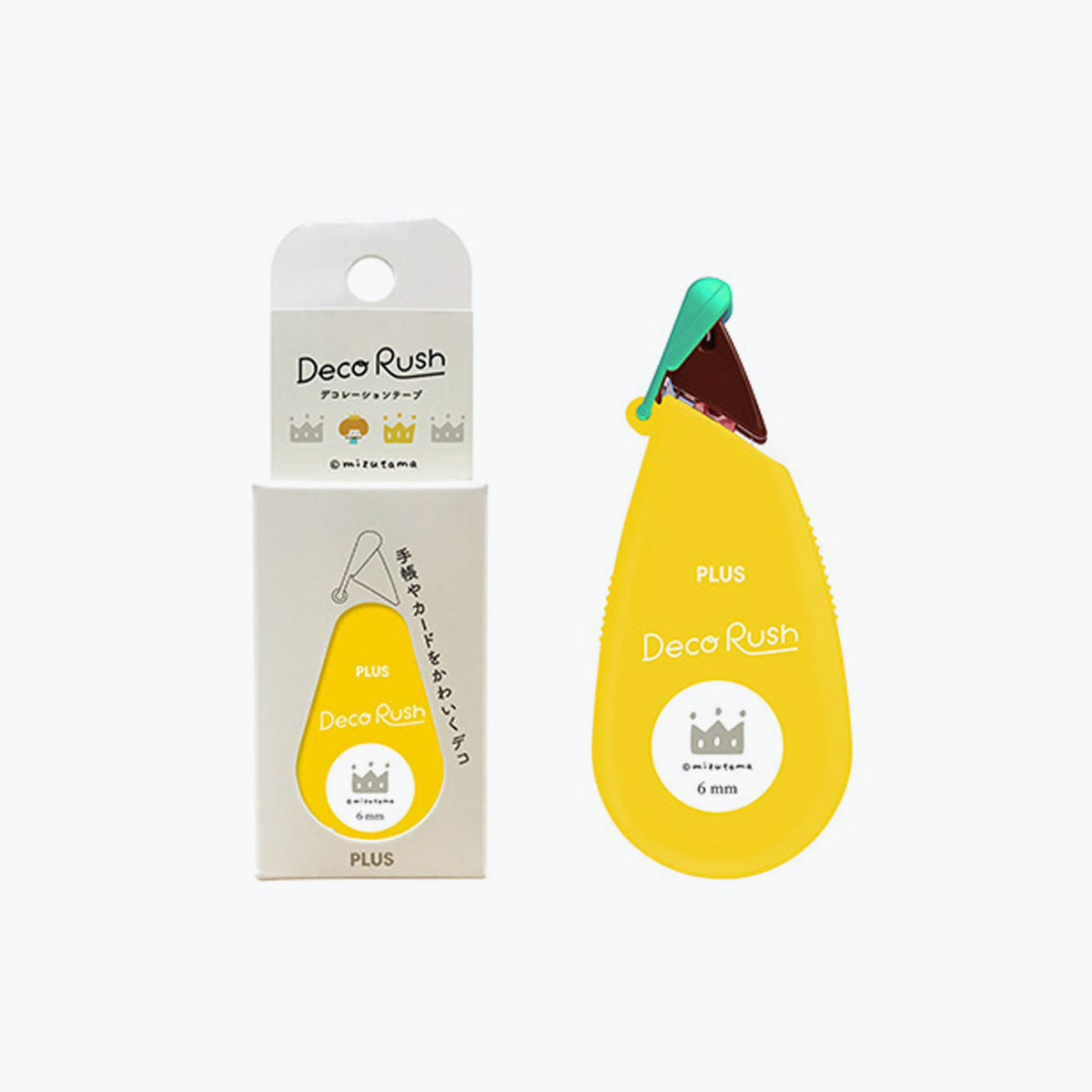 Plus - Washi Tape - Deco Rush x mizutama - 6mm - Crown <Outgoing>