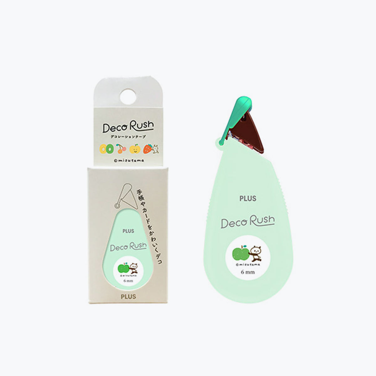 Plus - Washi Tape - Deco Rush x mizutama - 6mm - Fruits <Outgoing>