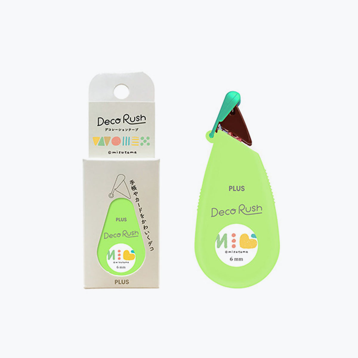 Plus - Washi Tape - Deco Rush x mizutama - 6mm - Polka Dots <Outgoing>