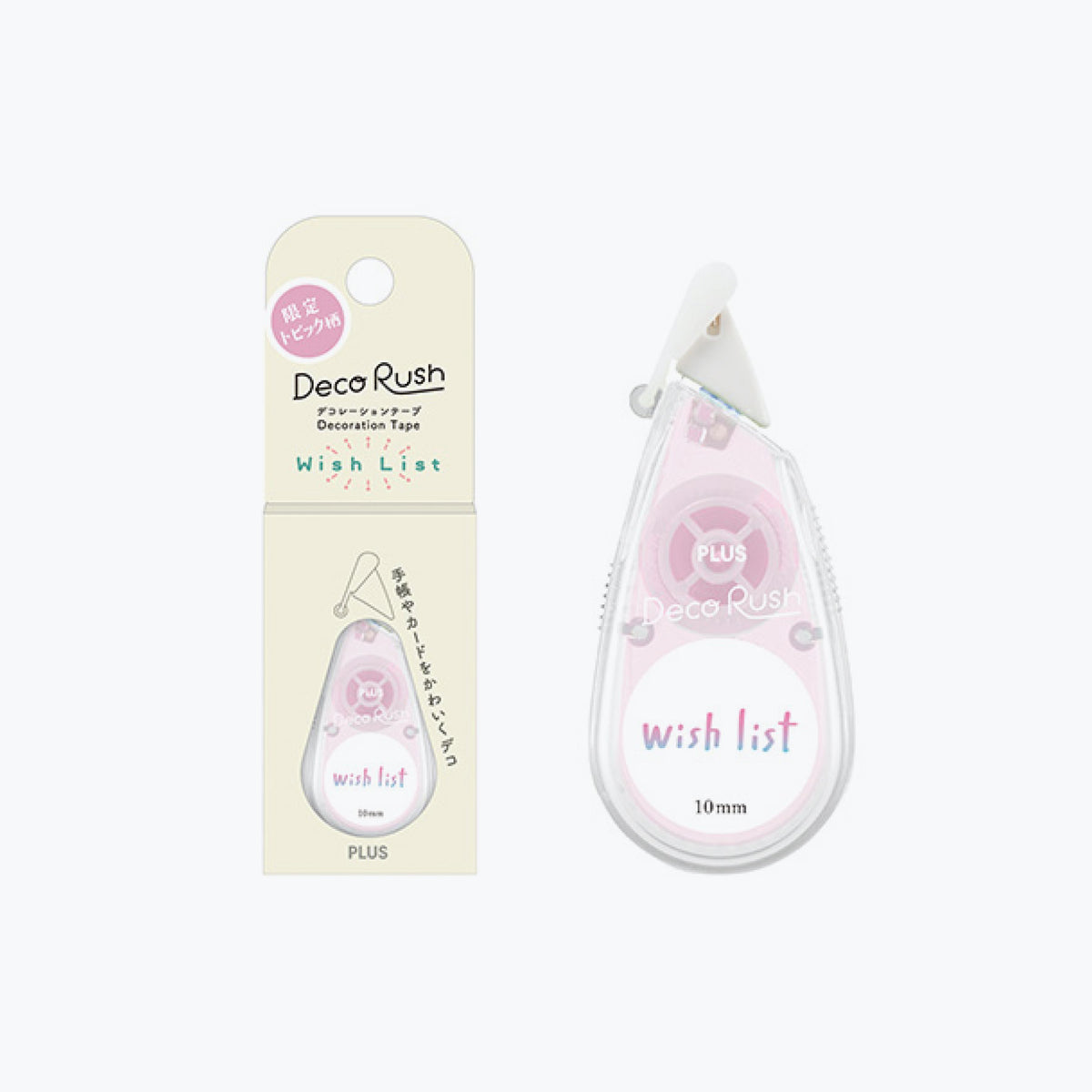 Plus - Washi Tape - Deco Rush - Topic - 10mm - Wish List