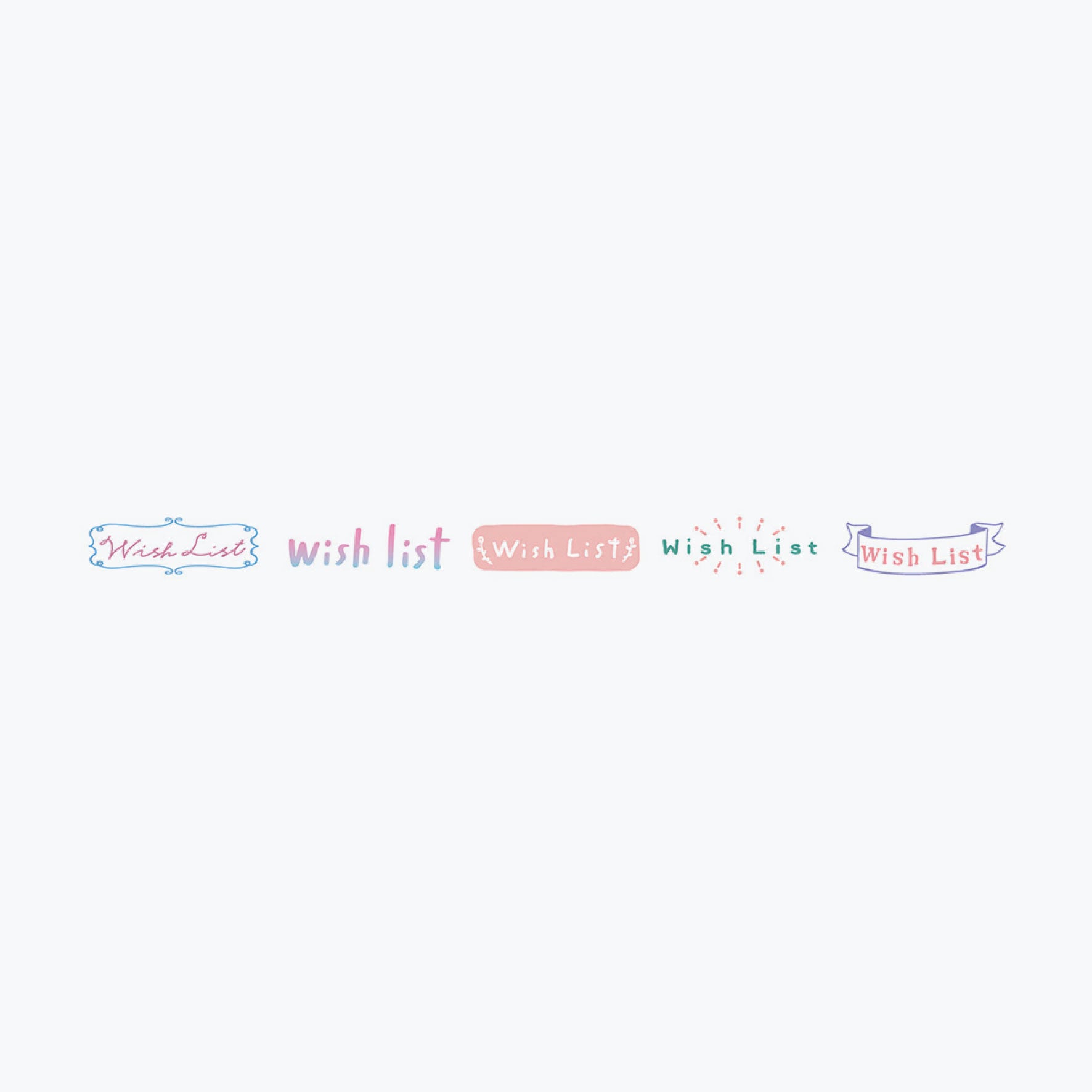 Plus - Washi Tape - Deco Rush - Topic - 10mm - Wish List