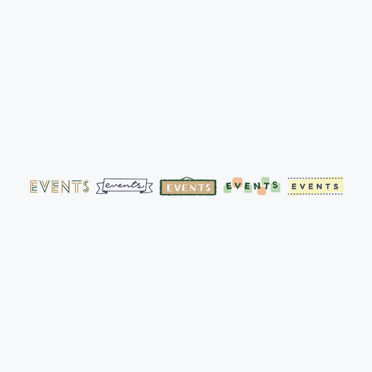 Plus - Washi Tape - Deco Rush - Topic - 10mm - Events