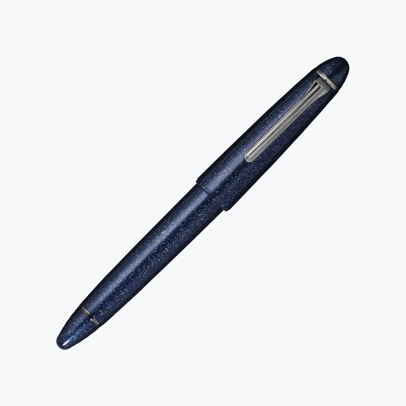 Sailor 1911 Large Ringless Galaxy Pleiades fountain pen in dark navy colour with glitter