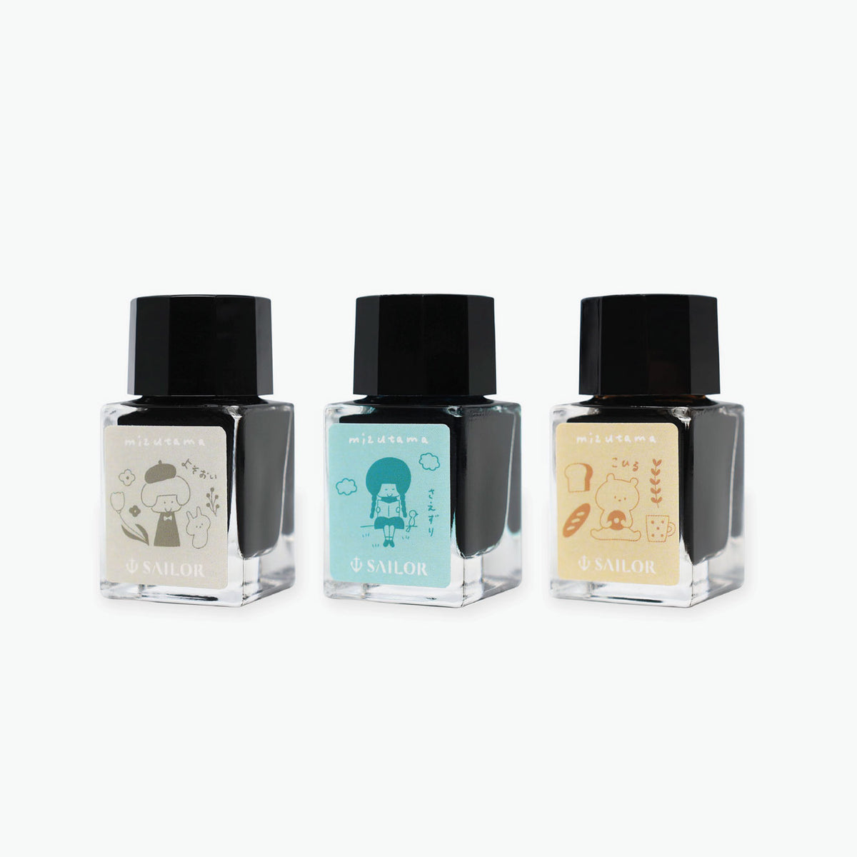 Sailor - Fountain Pen Ink Set - Mizutama - Set of 3 <Outgoing>