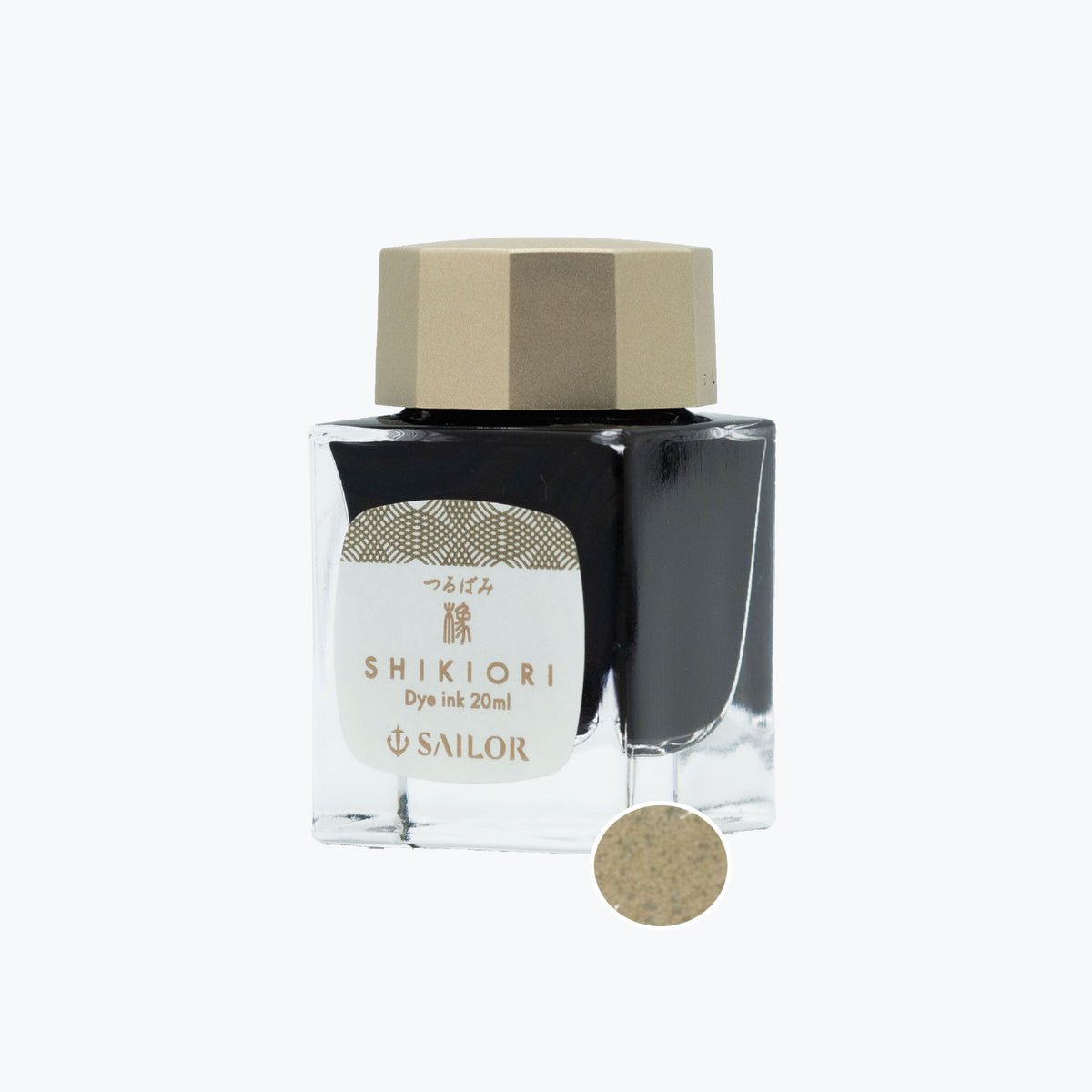 Sailor Shikiori Kusa Asobi Tsurubami -warm brown fountain pen ink in a glass bottle