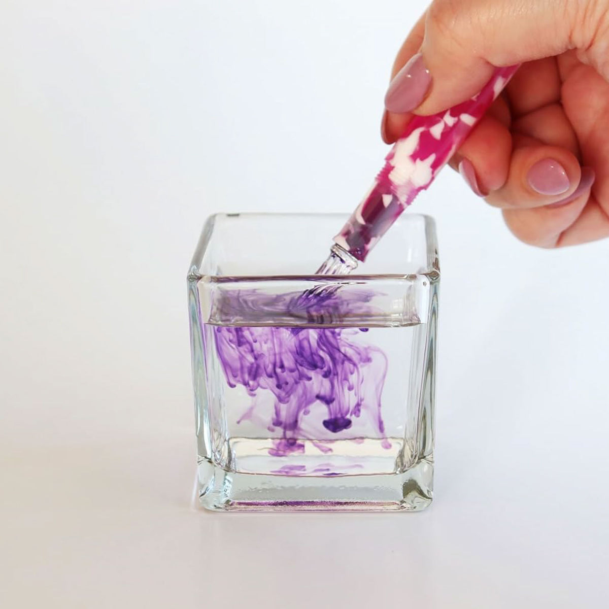 Teranishi - Calligraphy Pen - Glass Nib - Jelly - Pink