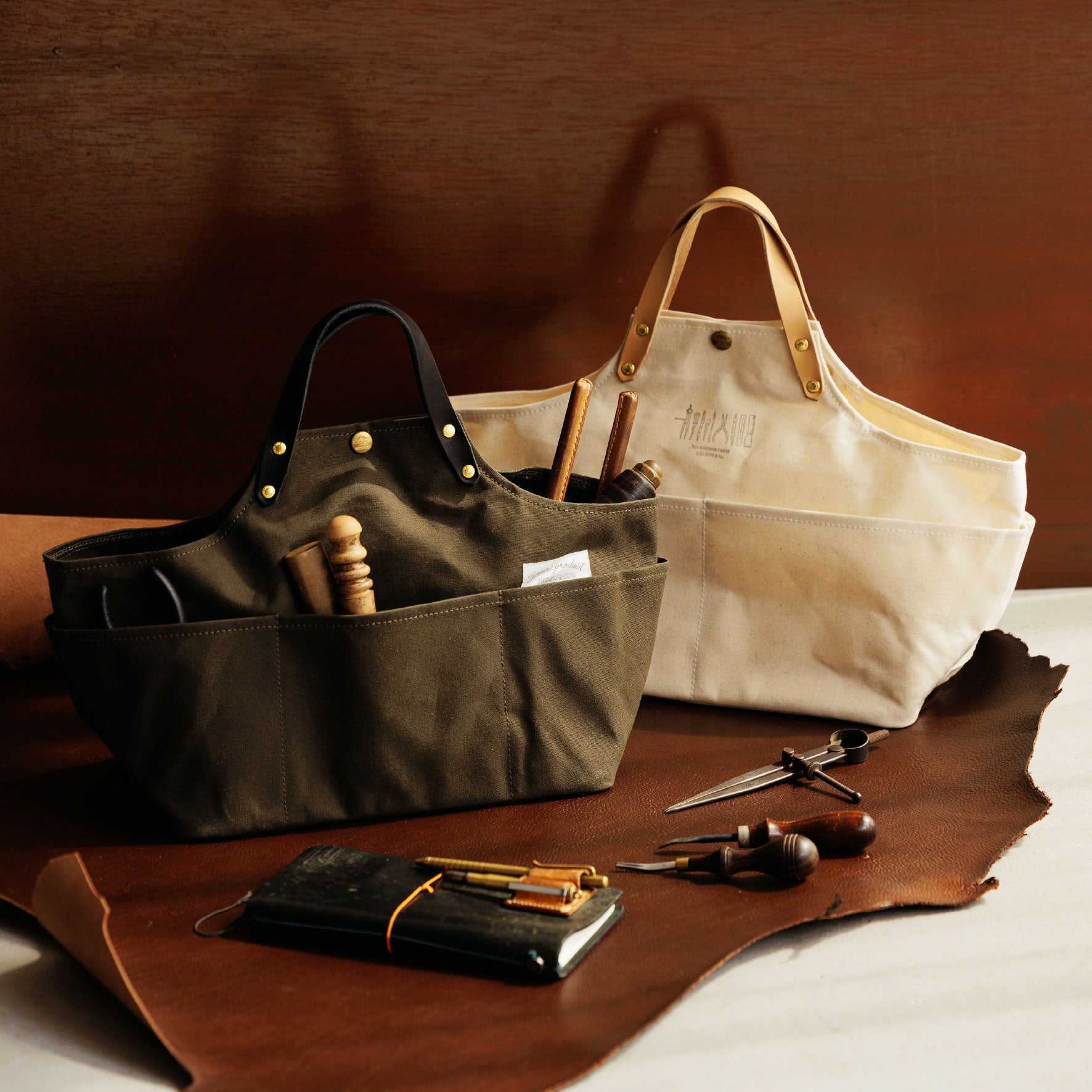 The Superior Labor - Carry Case - Paraffin Canvas - Apron Bag - Khaki