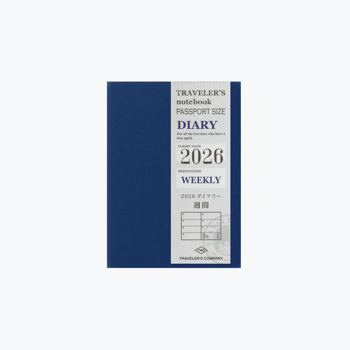 Traveler's Company - 2026 Diary - 6 Month Insert - Passport - Weekly (Jul - Dec)