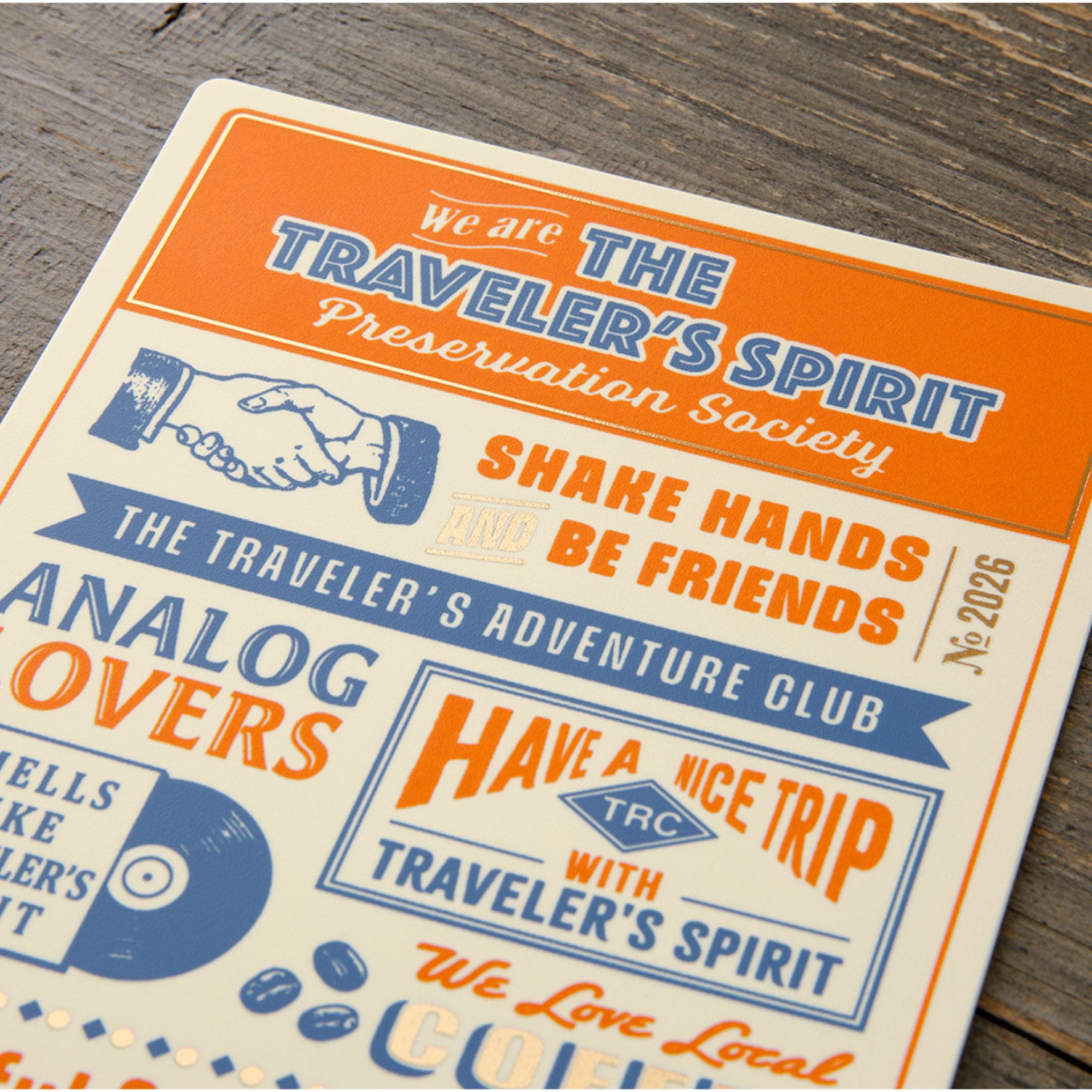 Traveler's Company - 2026 Diary - Insert - Regular - Backing Sheet