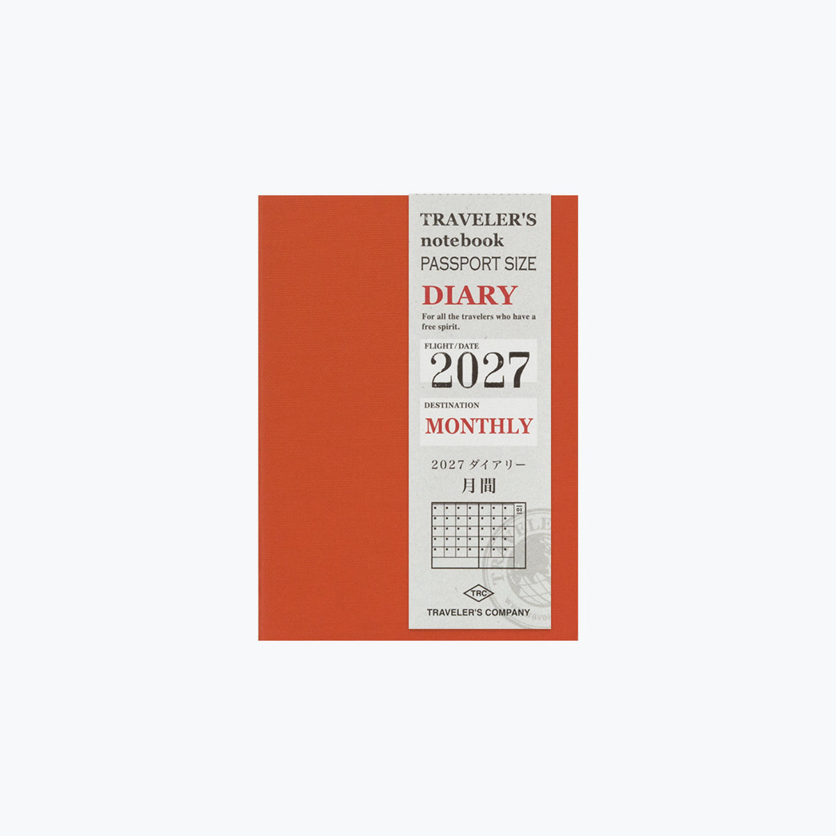 Traveler's Company - 2027 Diary - Insert - Passport - Monthly