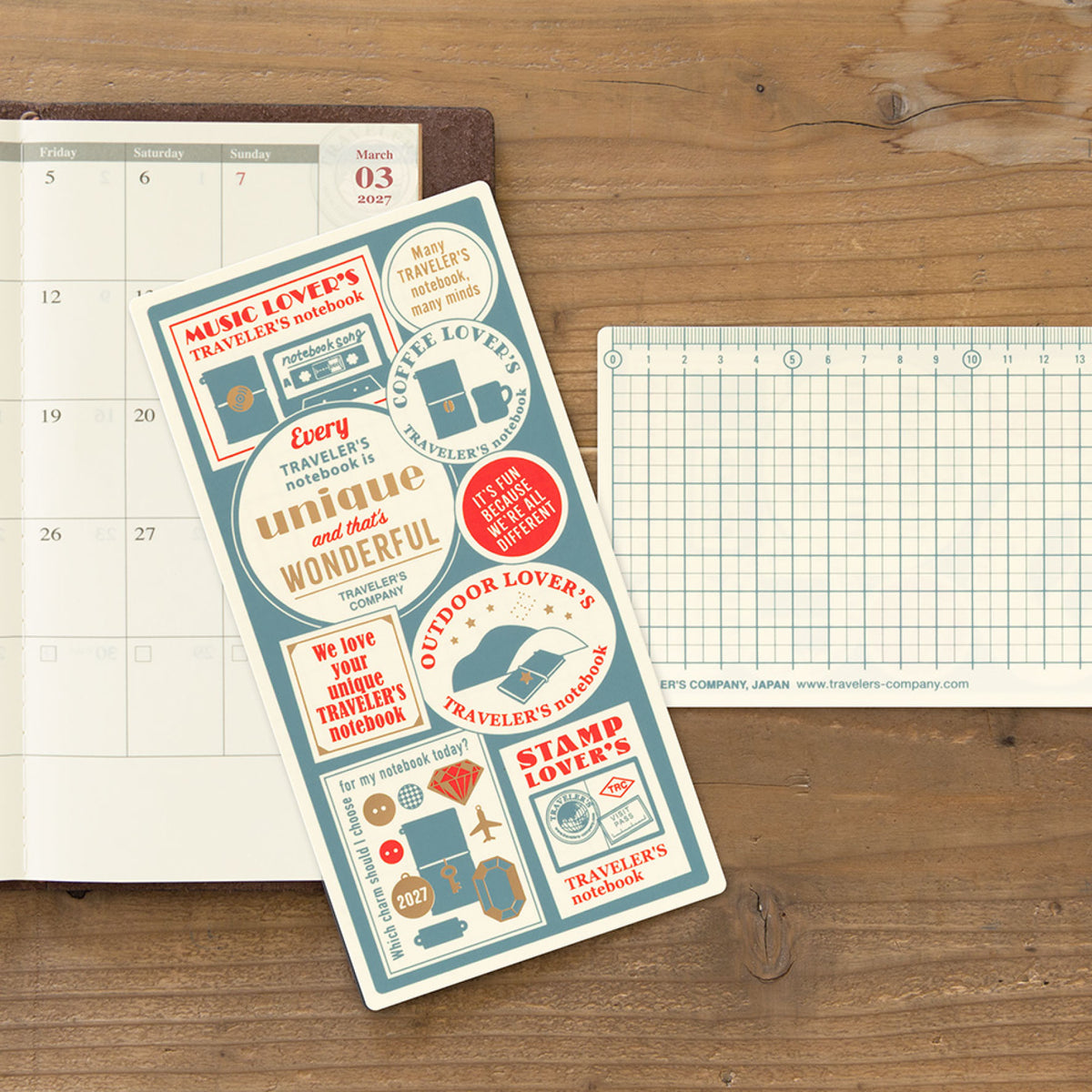 Traveler's Company - 2027 Diary - Insert - Regular - Backing Sheet