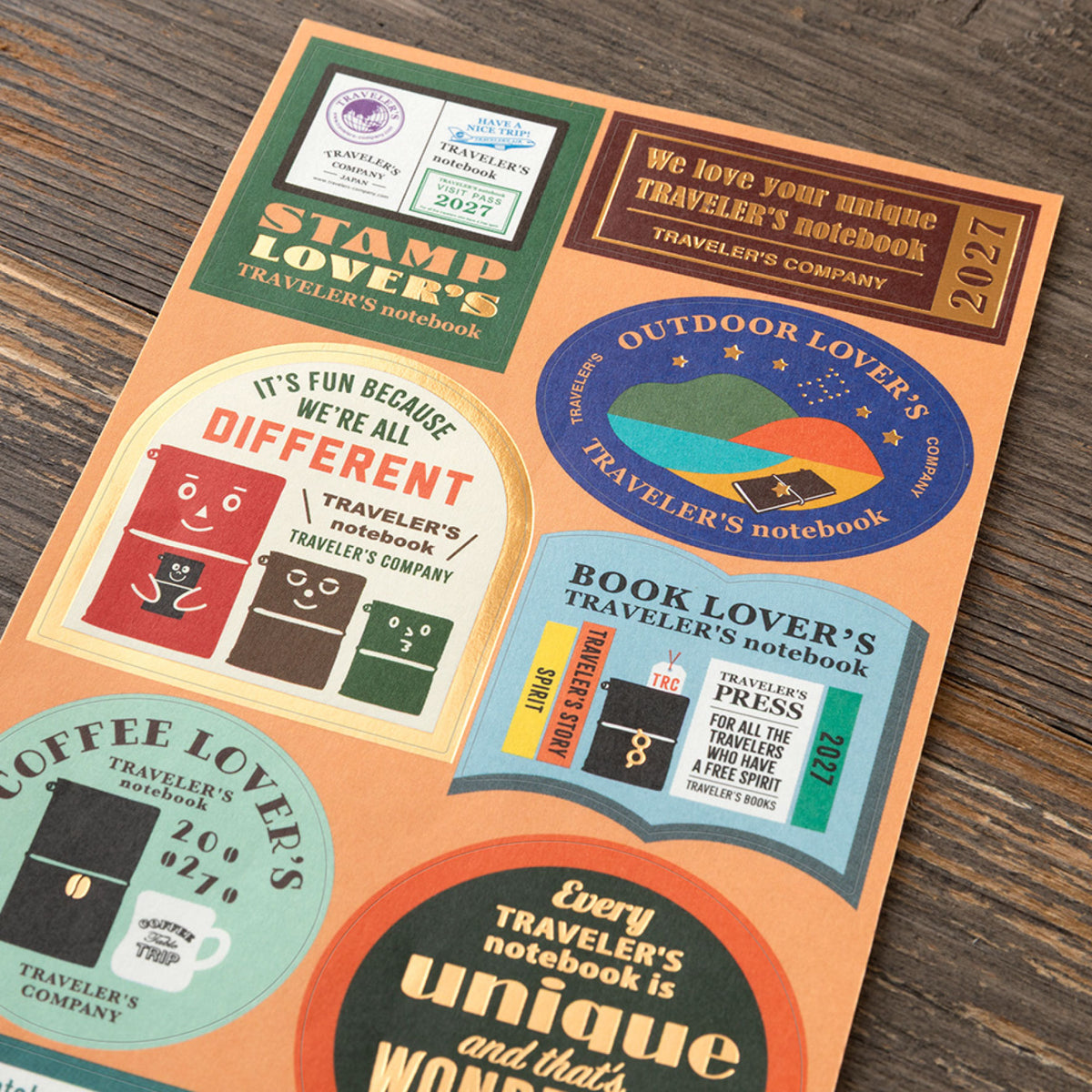 Traveler's Company - 2027 Diary - Insert - Sticker Set