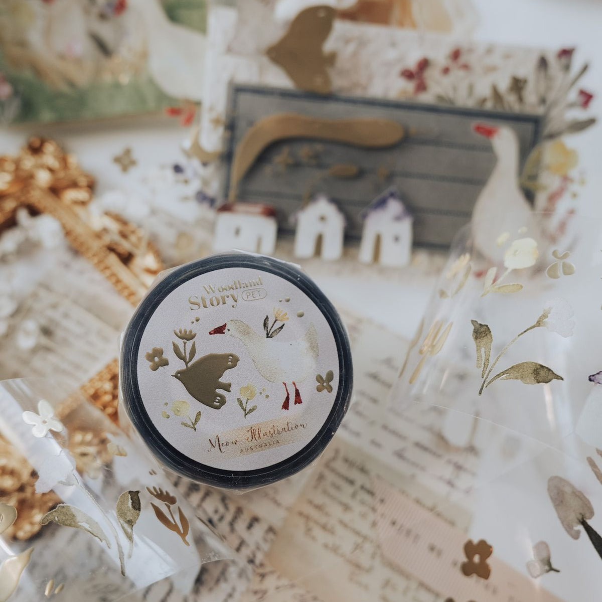 Meow Illustration - Washi Tape - Woodland Story (PET)