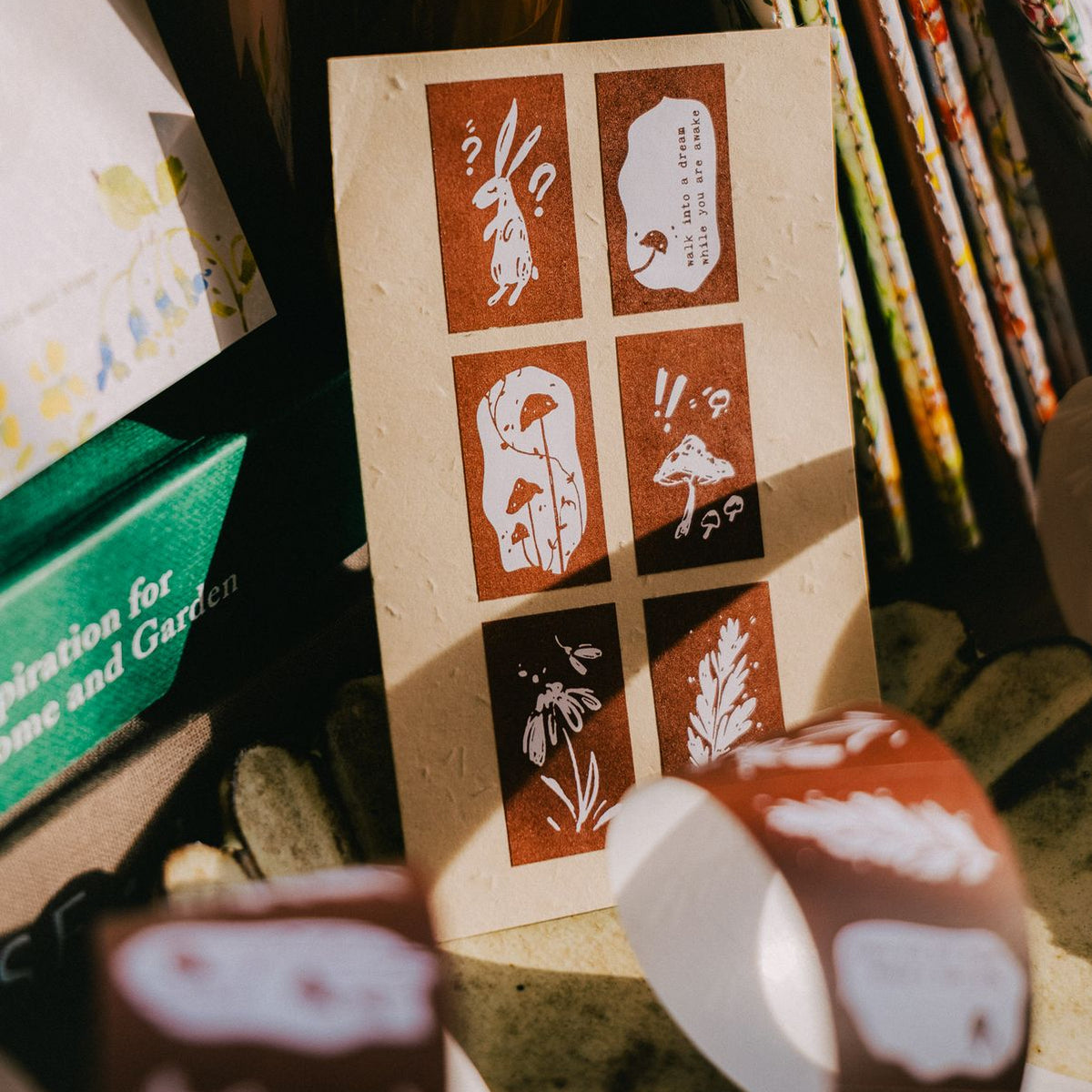 Meow Illustration - Label Sticker Roll - Wonderland Rabbits