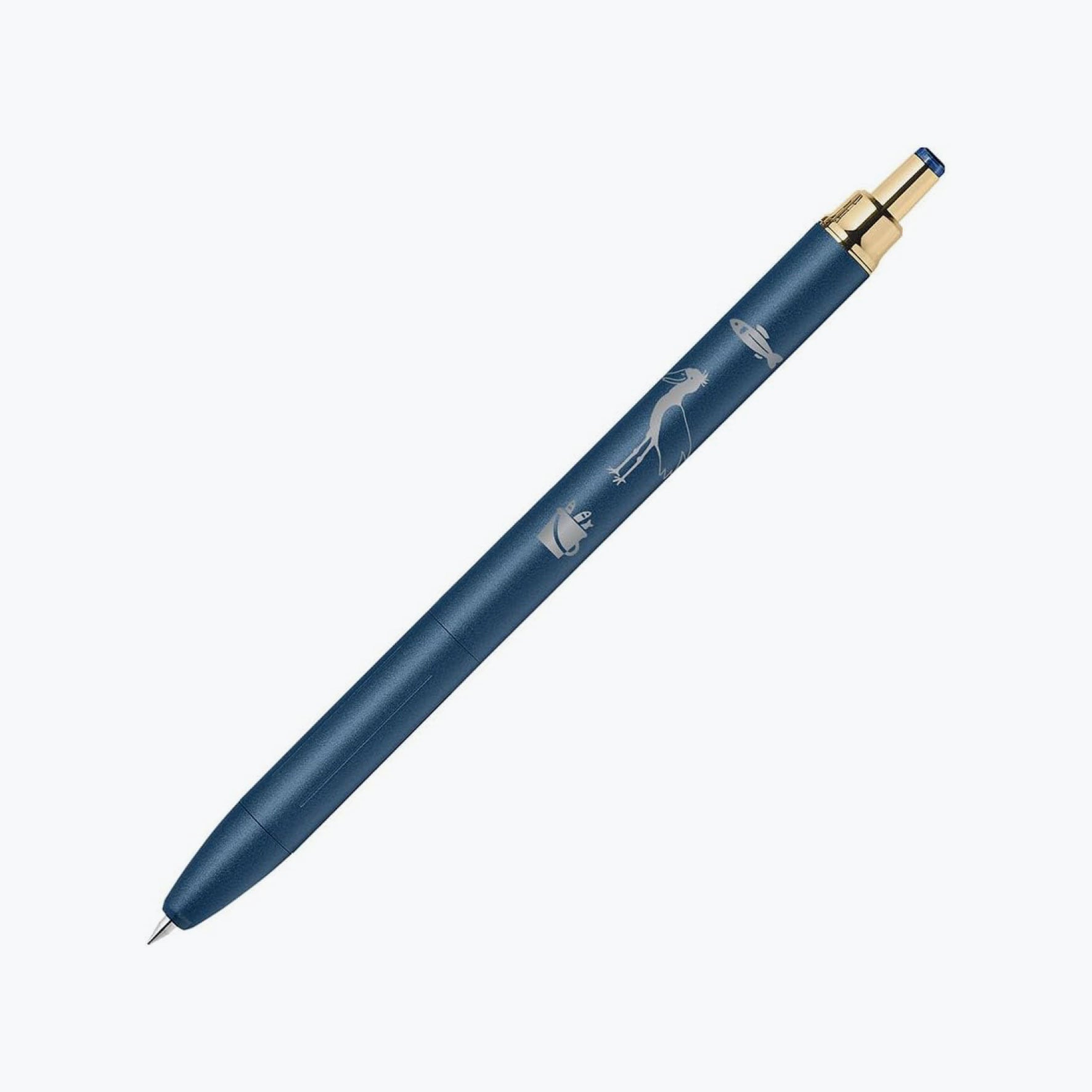 沛斯拉ページ Zebra | Sarasa Grand Pen GreenFlash Blue Gray - Bookbinders Design