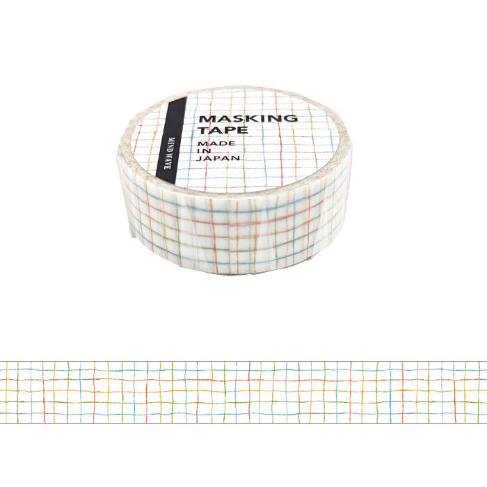 Mind Wave - Washi Tape - Grid Pattern (Colourful)