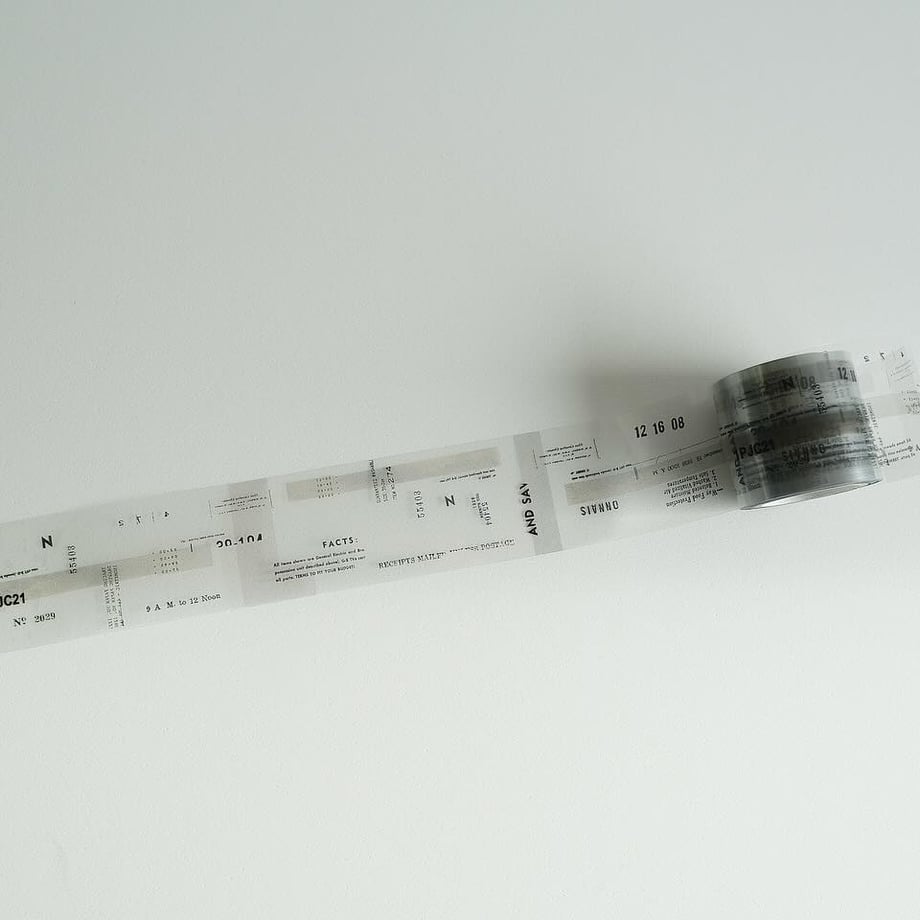 Yohaku - Washi Tape - Seal Grey (PET) <Outgoing>