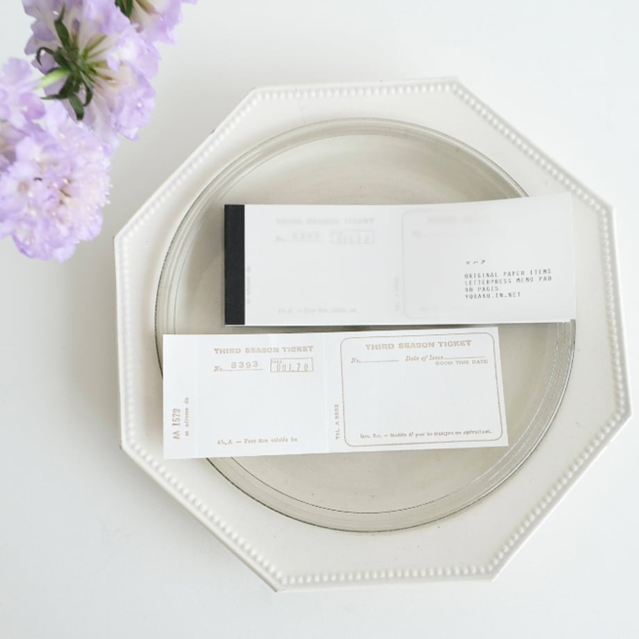 Yohaku - Notepad - Memo Pad - Ticket (Bronze)