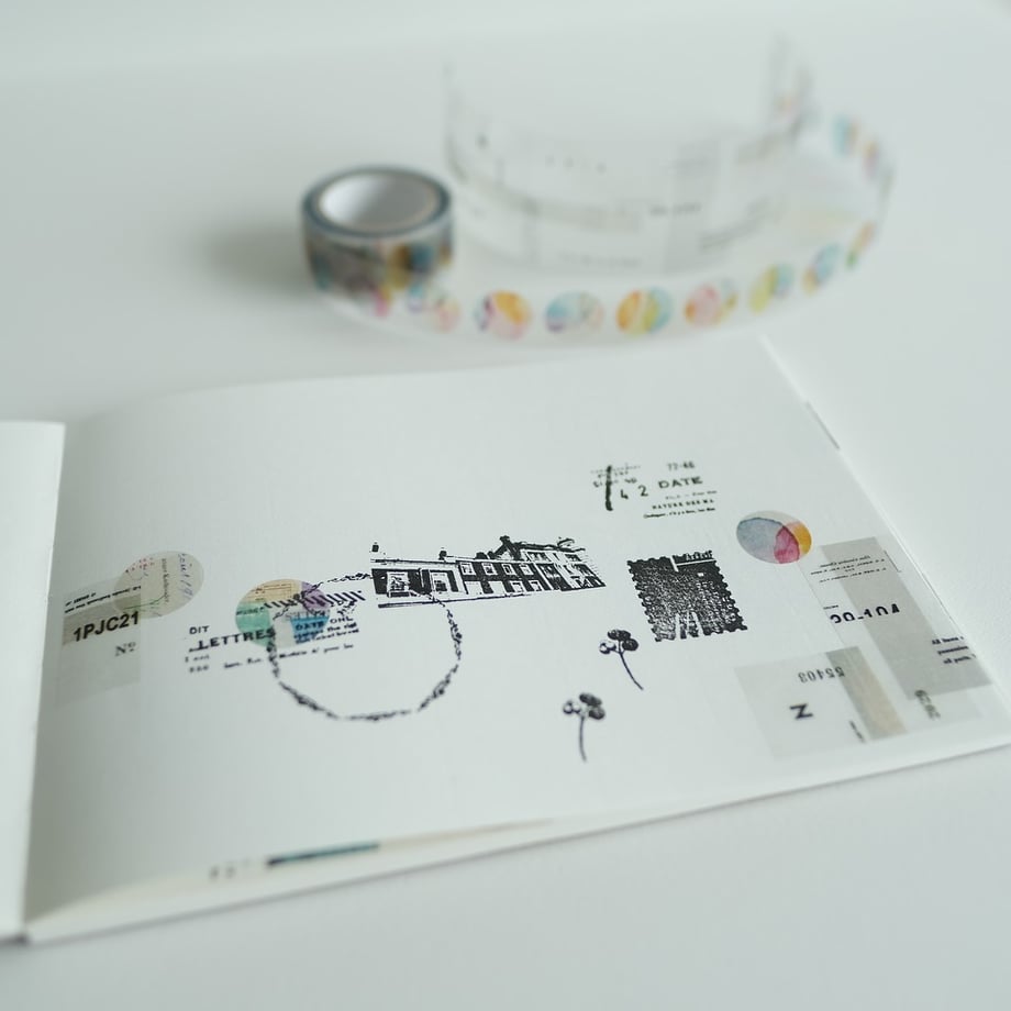 Yohaku - Washi Tape - Seal Grey (PET) <Outgoing>