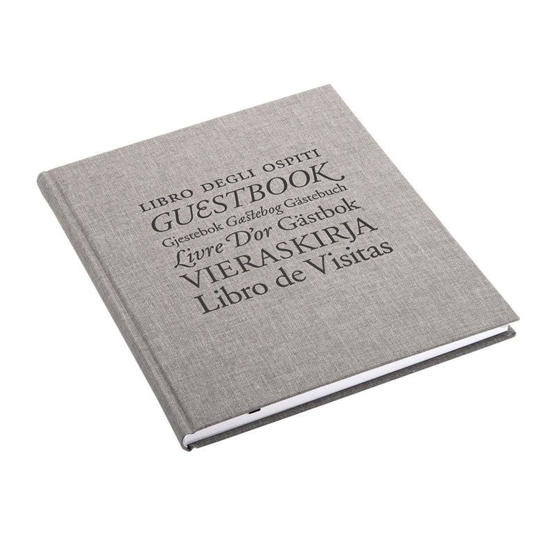 Bookbinders Design - Cloth Notebook - Guest Book - Light Grey